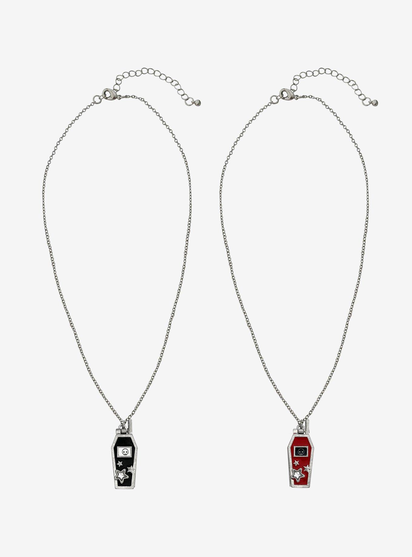 Coffin Flip Phone Best Friend Necklace Set, , hi-res