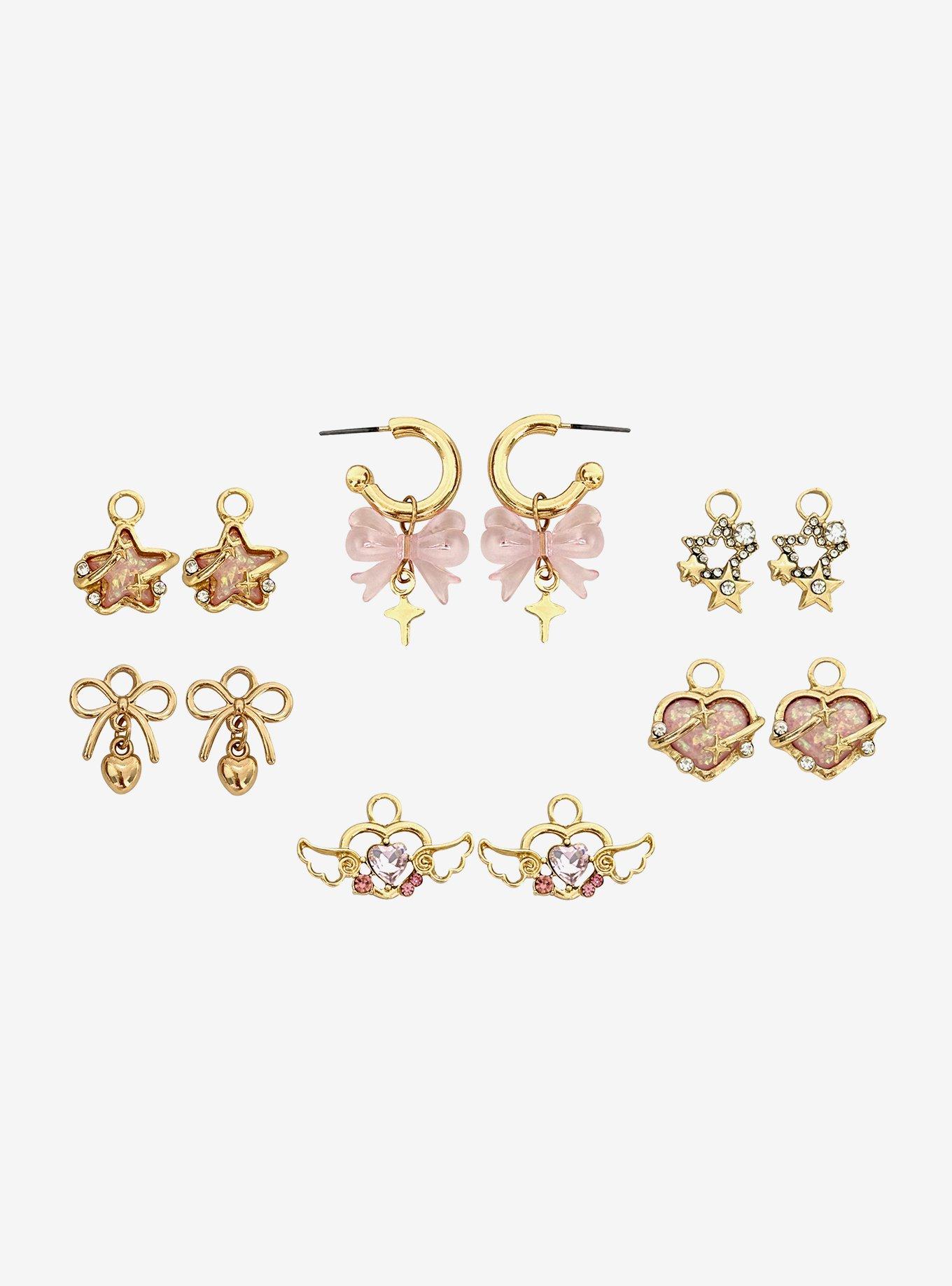 Sweet Society Celestial Coquette Interchangeable Charm Earring Set, , hi-res