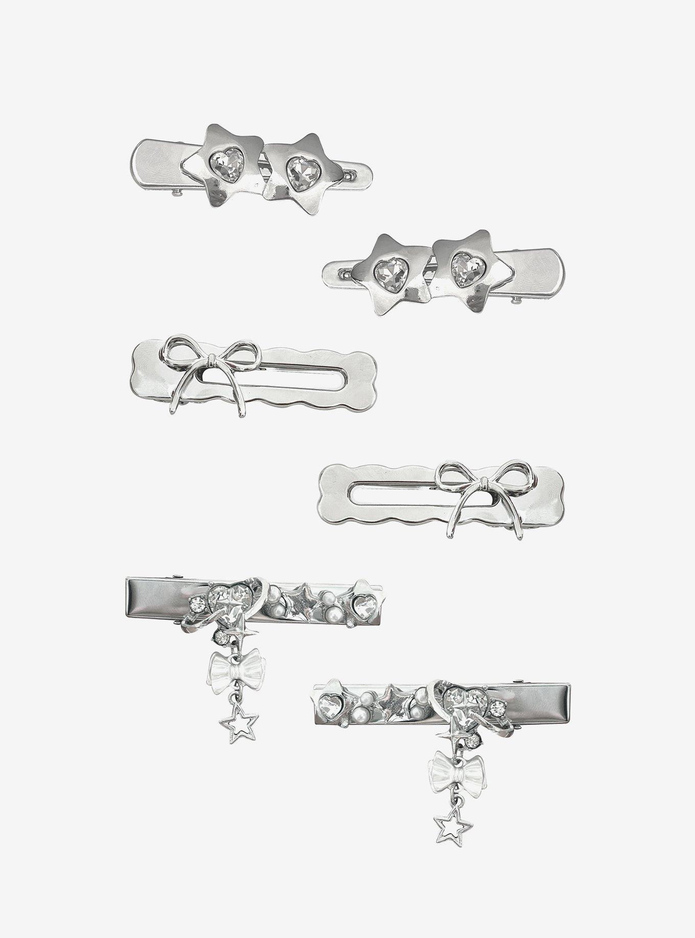 Sweet Society Star & Bow Hair Clip Set, , hi-res