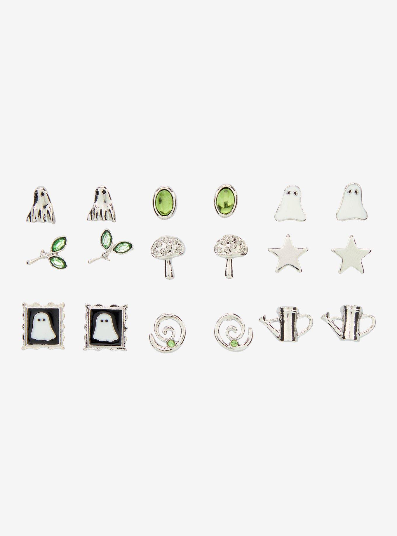 Thorn & Fable Ghost Mushroom Stud Earring Set, , hi-res