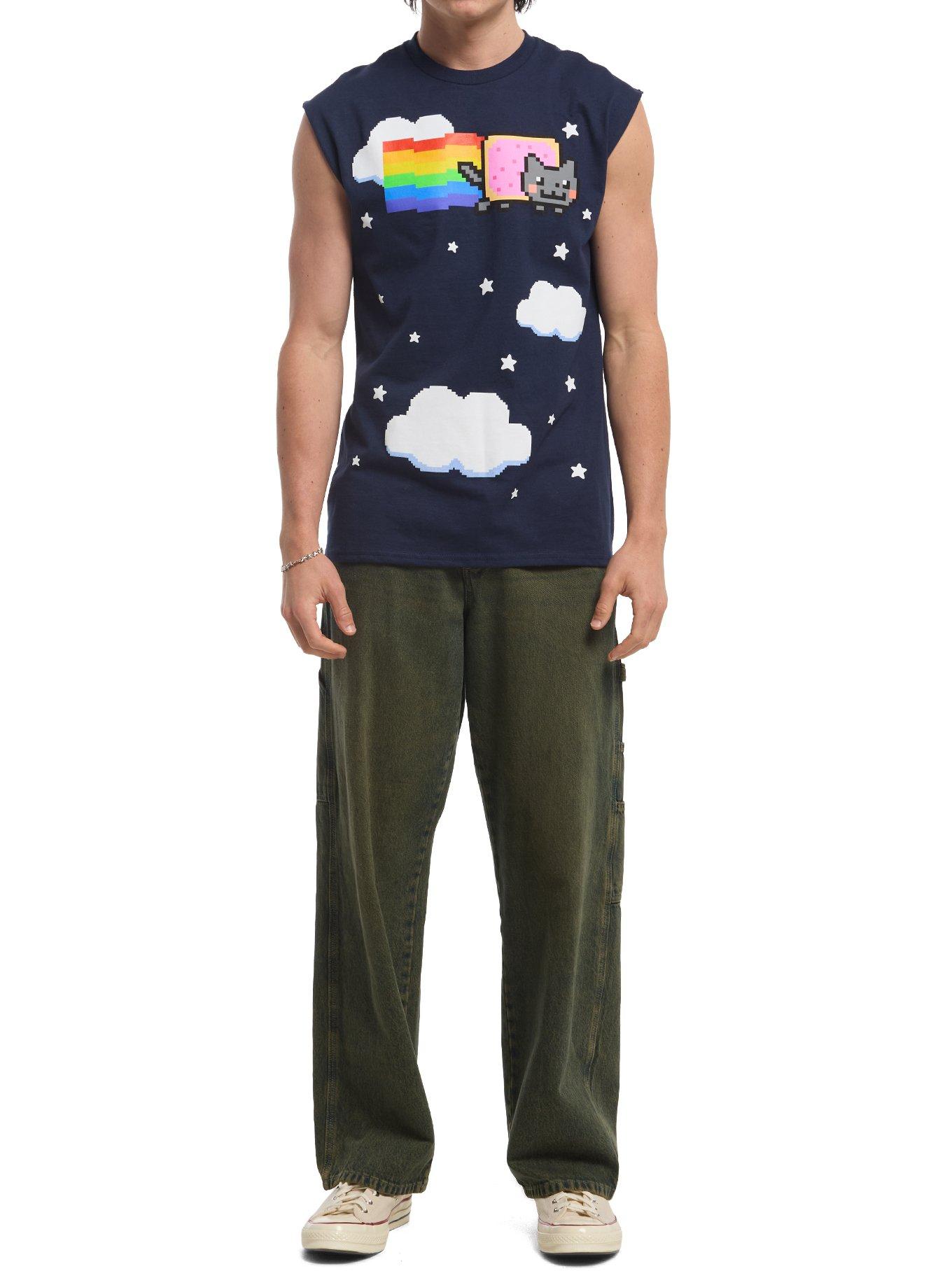 Nyan Cat Clouds Muscle Tank Top, , hi-res