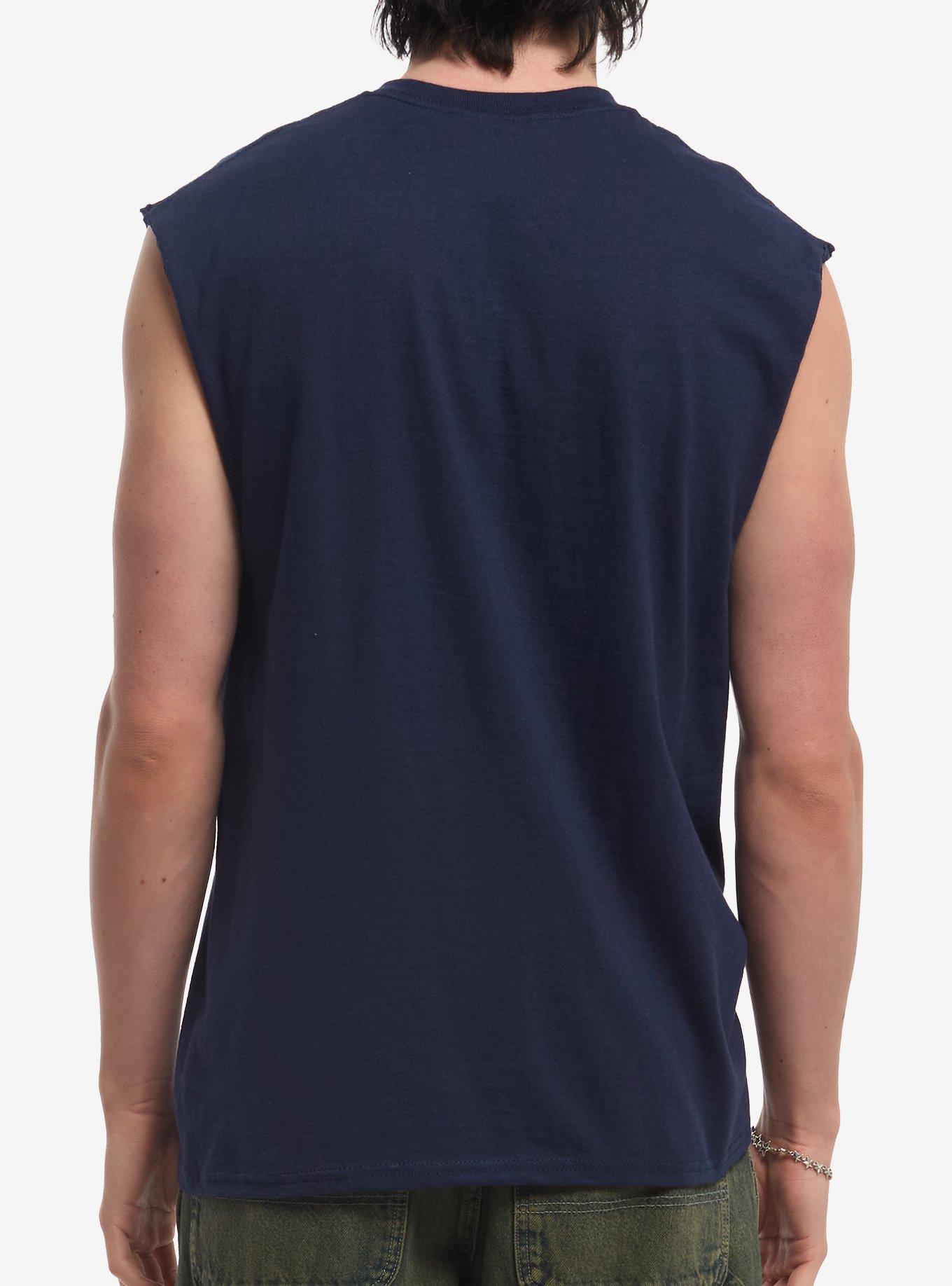 Nyan Cat Clouds Muscle Tank Top, BLACK, alternate