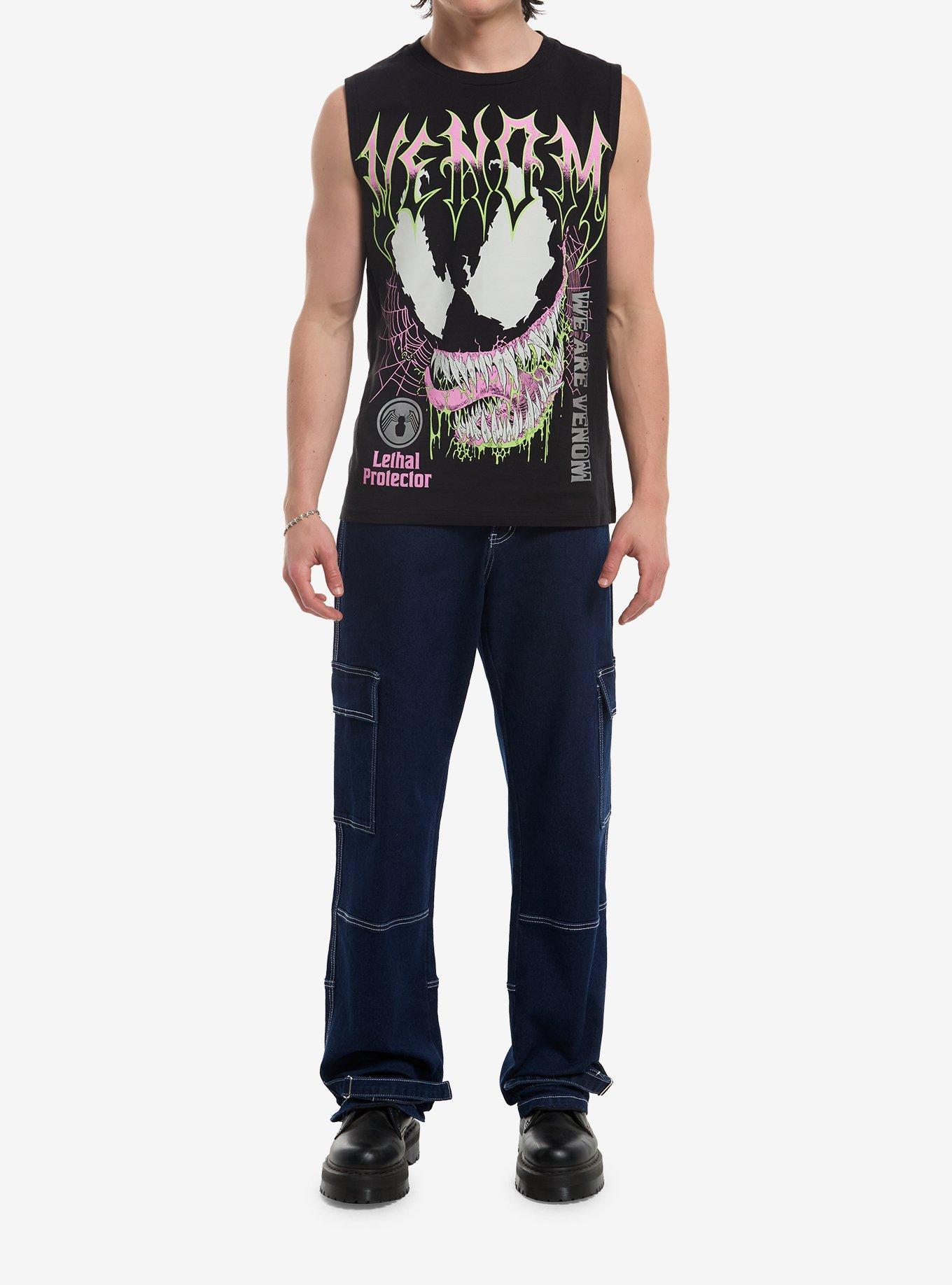 Marvel Venom Face Muscle Tank Top, BLACK, alternate