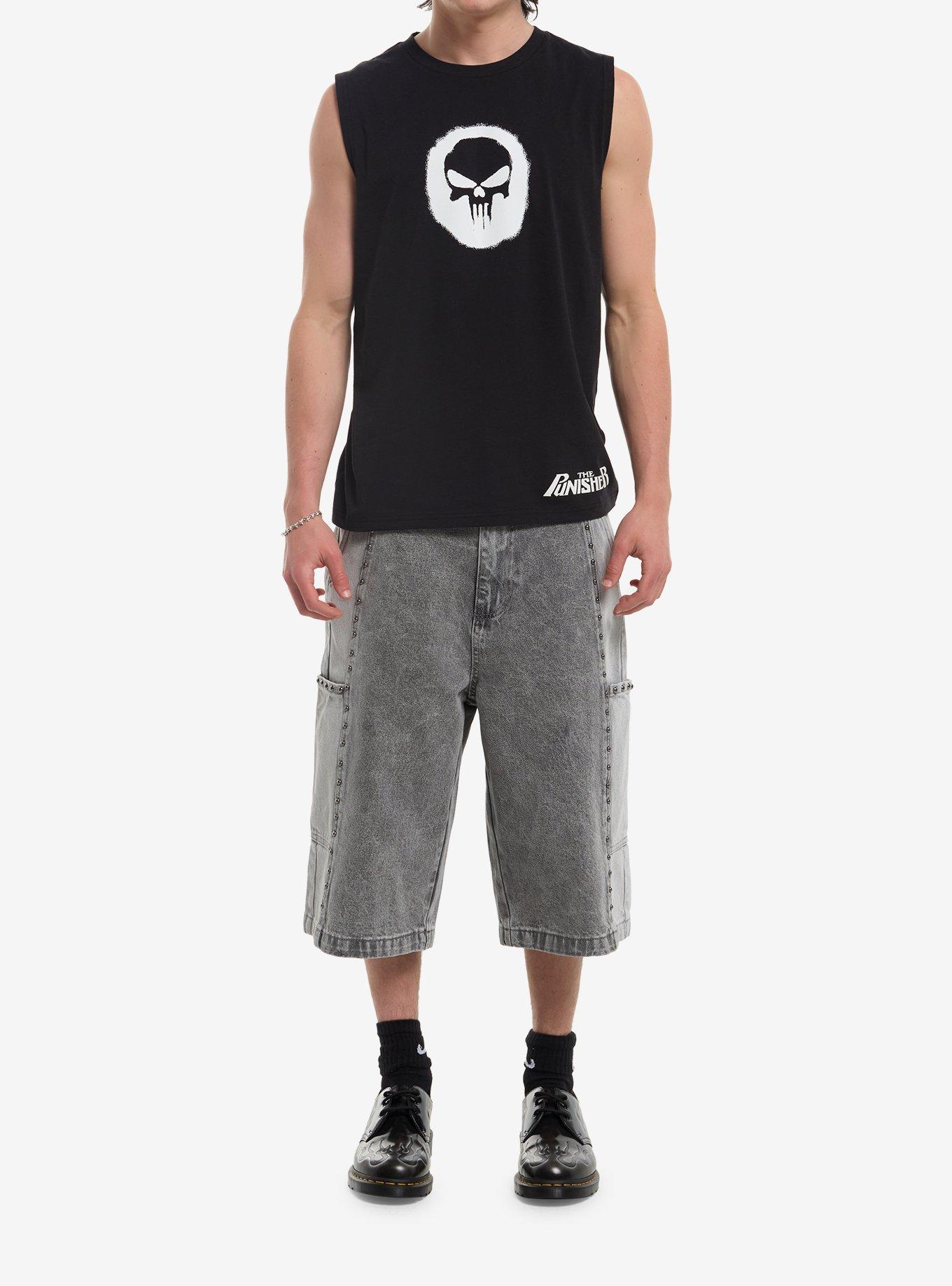 Marvel The Punisher Muscle Tank Top, BLACK, alternate
