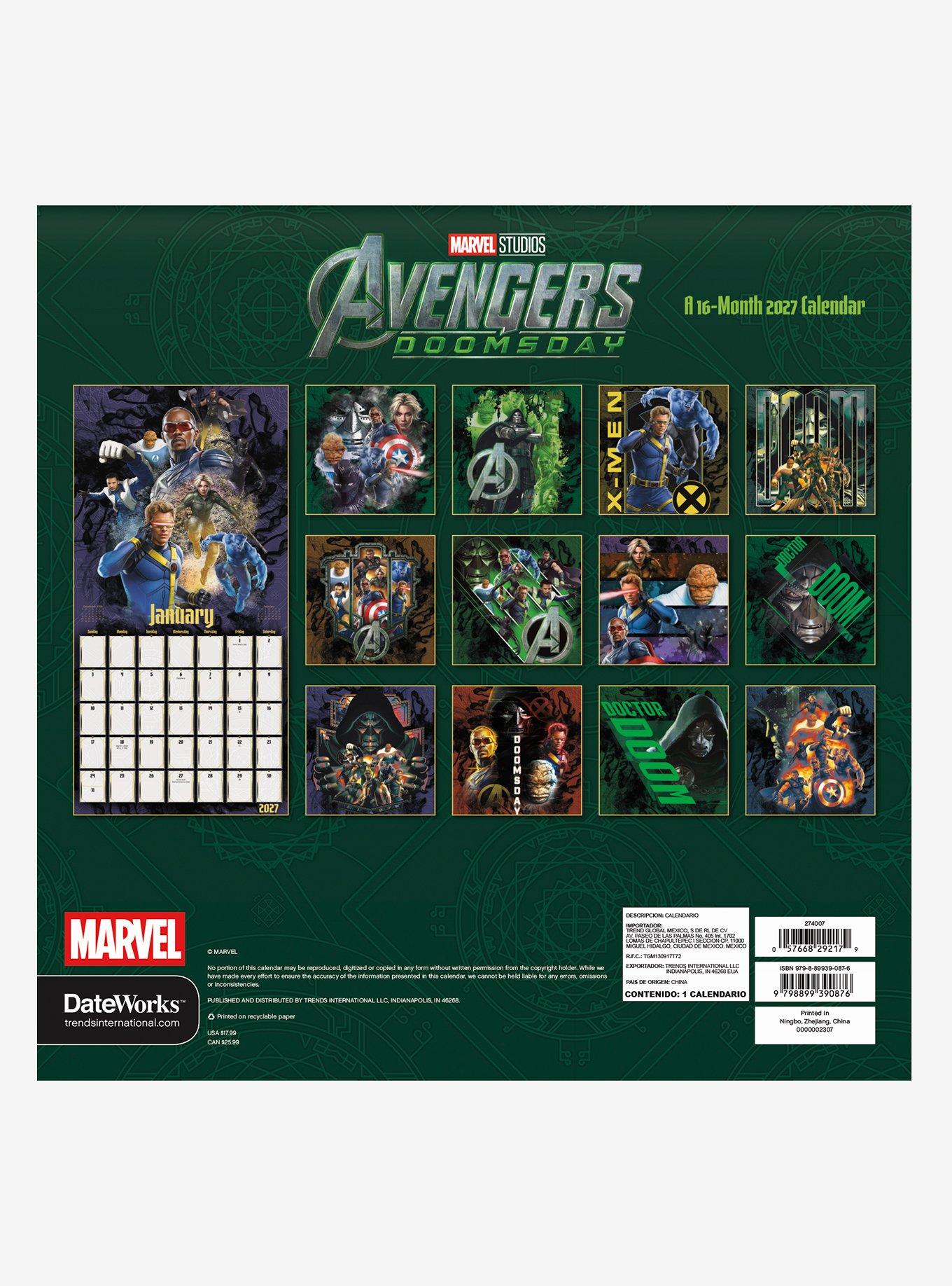 Marvel Avengers: Doomsday 2027 16-Month Calendar, , alternate - view 3