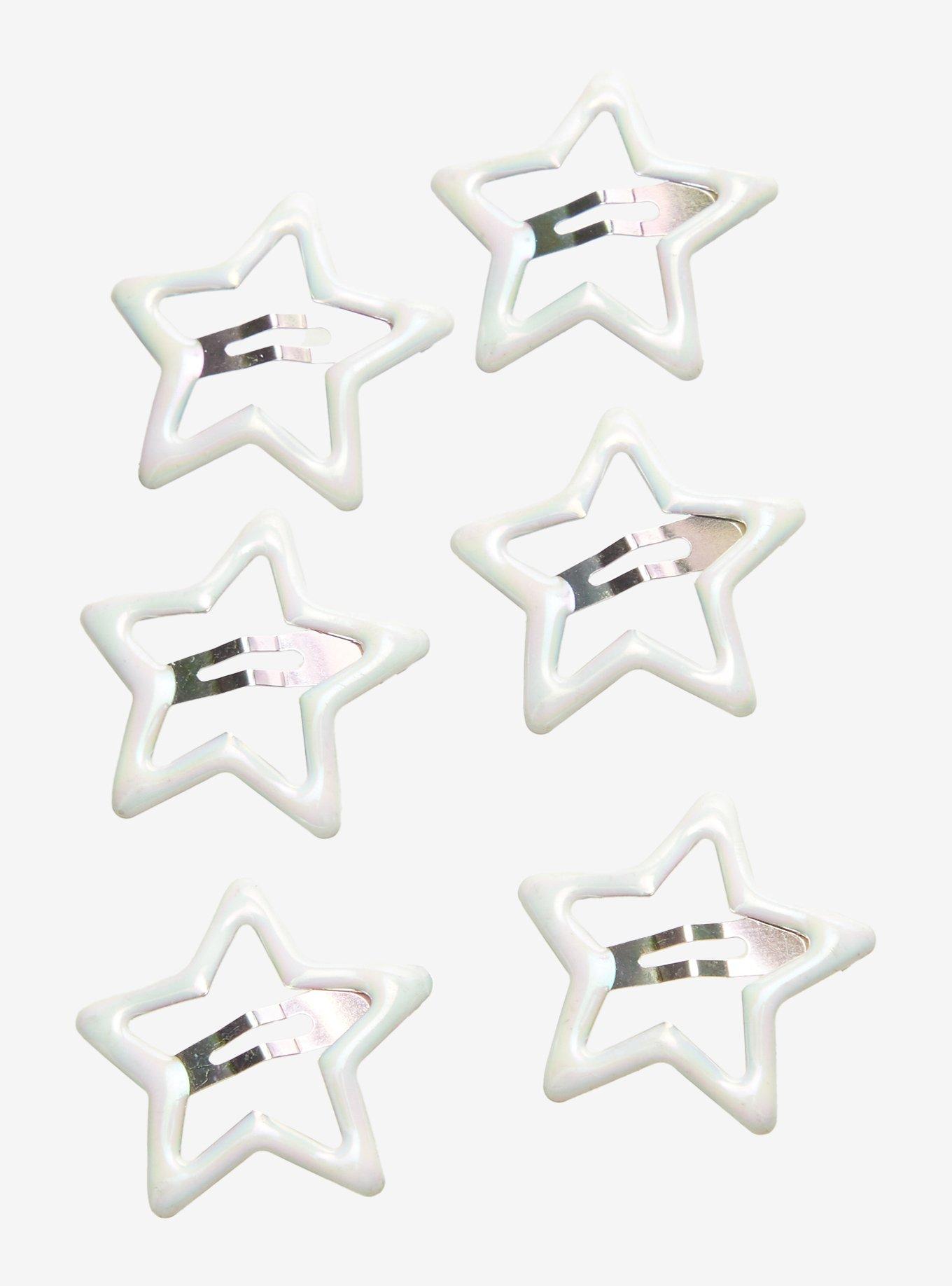 Sweet Society Pearlescent Star Hair Clip Set, , hi-res