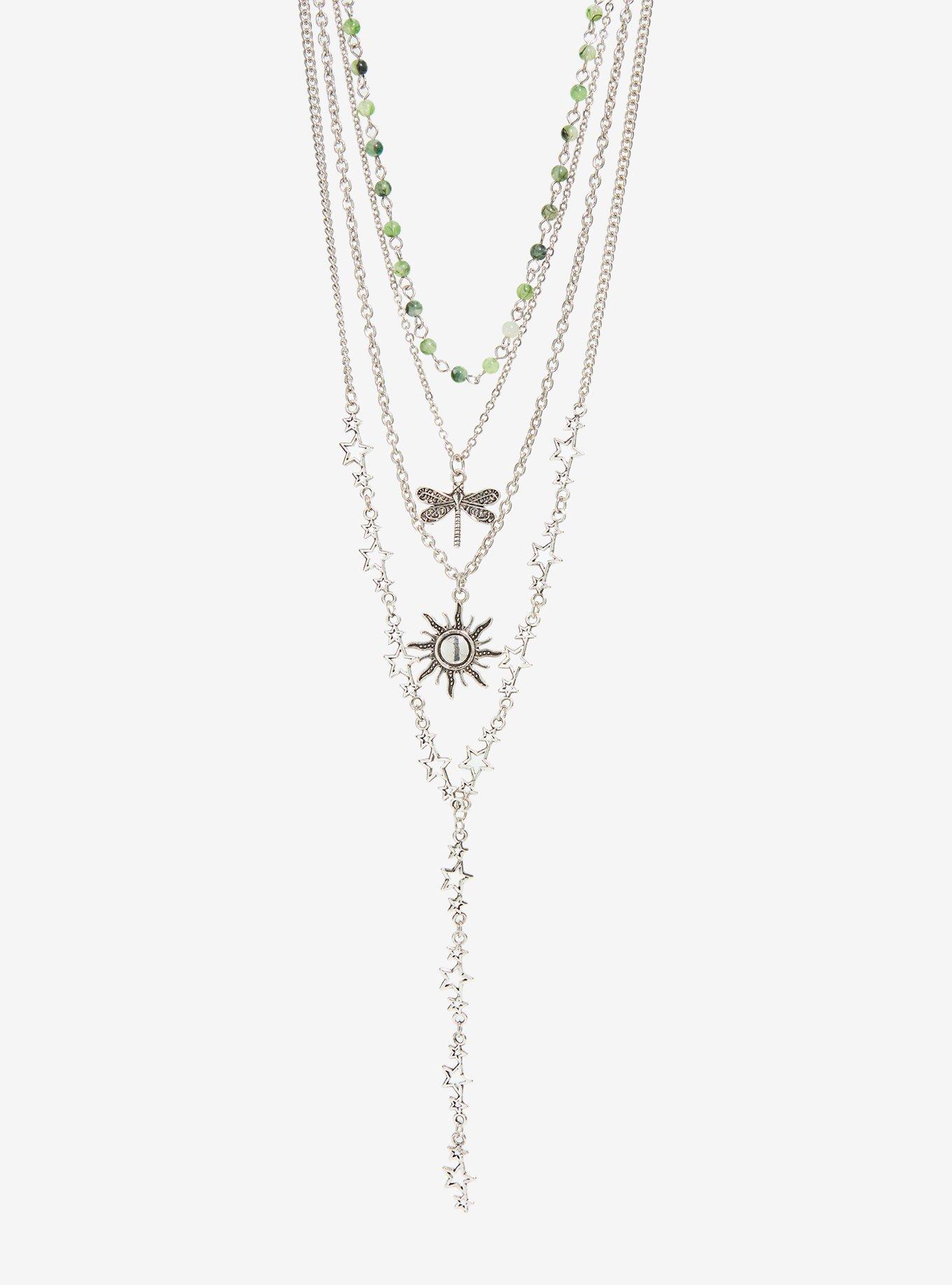 Thorn & Fable Dragonfly Star Lariat Necklace Set, , hi-res