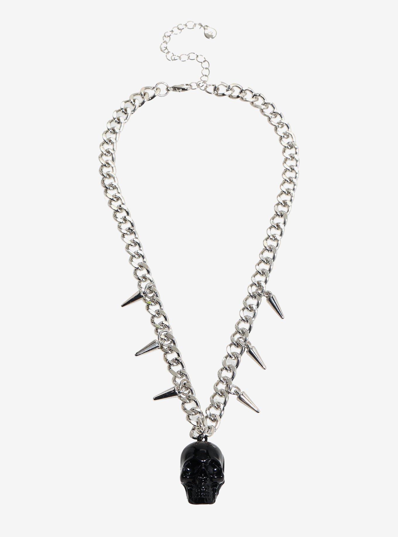 Skull Spike Necklace, , hi-res