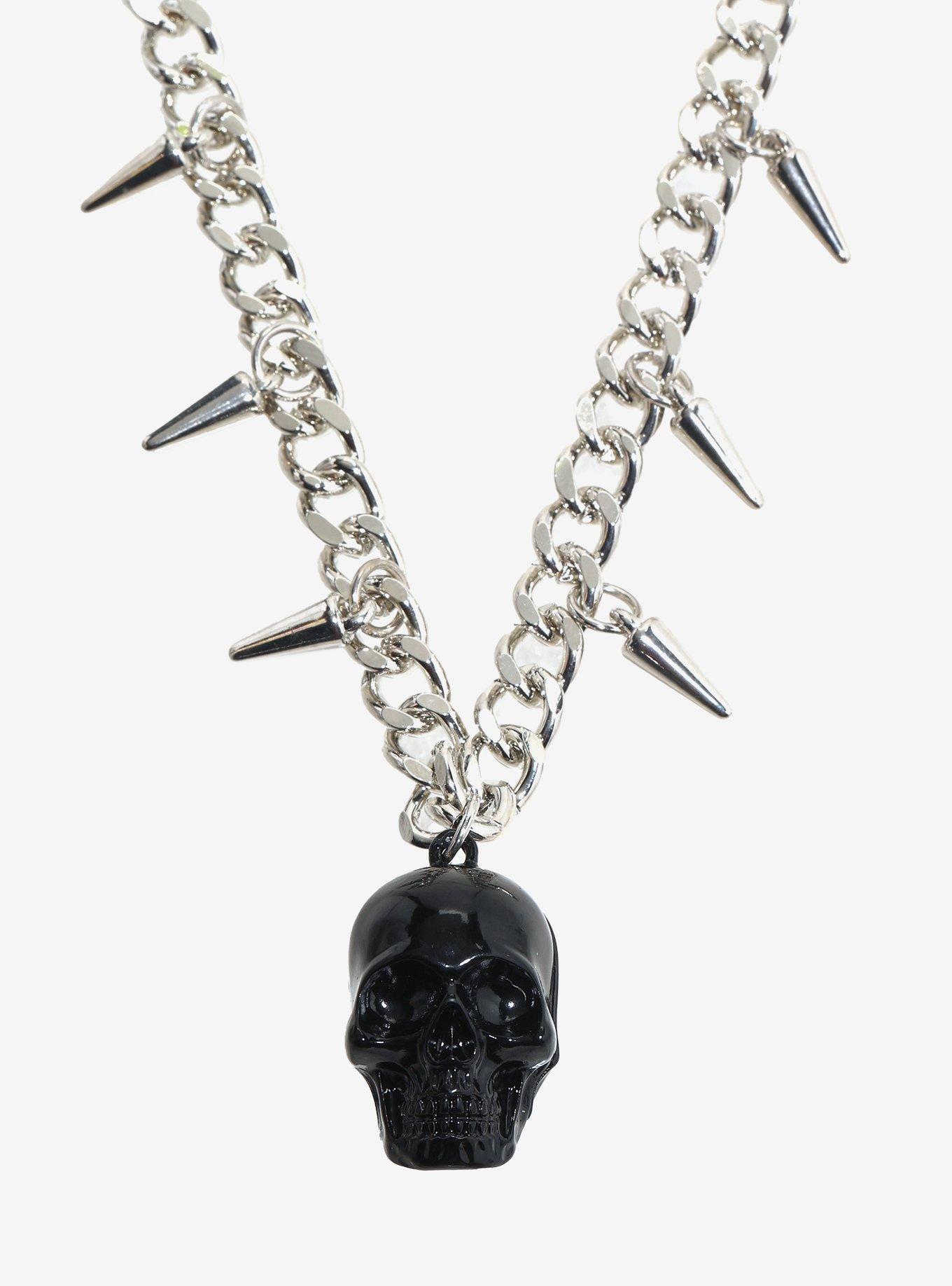 Skull Spike Necklace, , alternate