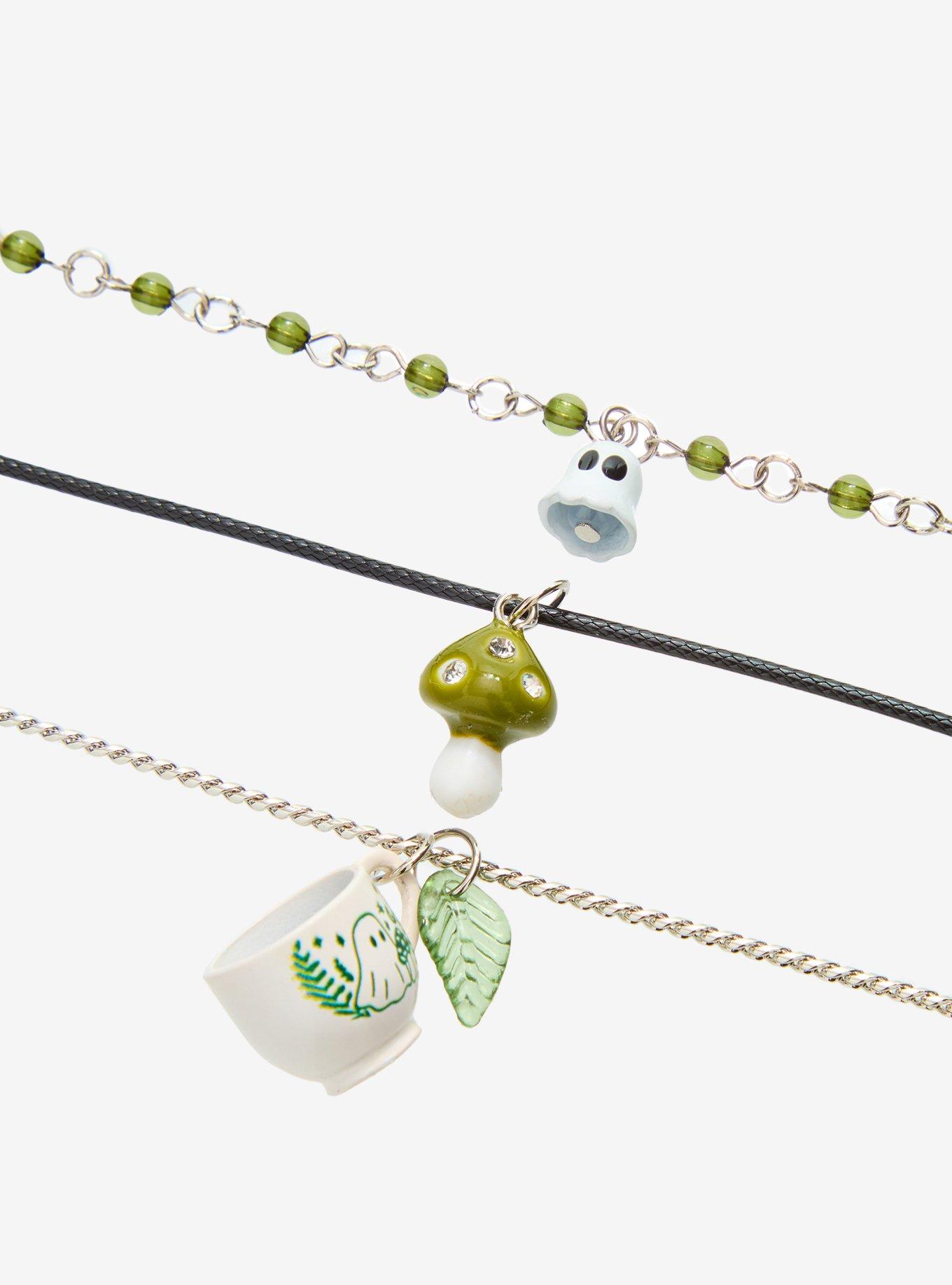 Thorn & Fable Ghost Mushroom Cup Necklace Set, , alternate