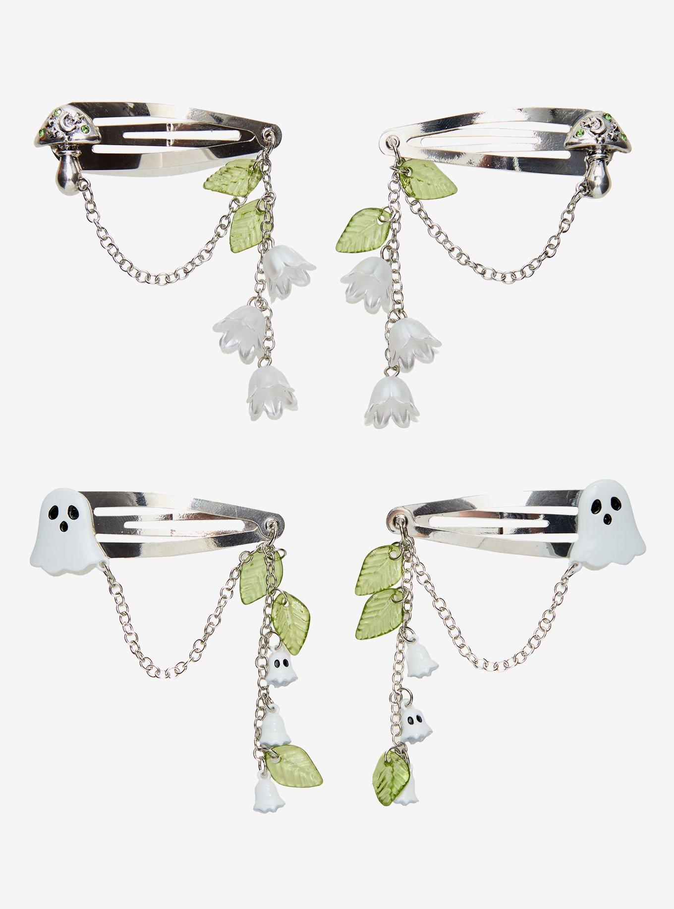 Thorn & Fable Ghost Garden Hair Clip Set, , hi-res