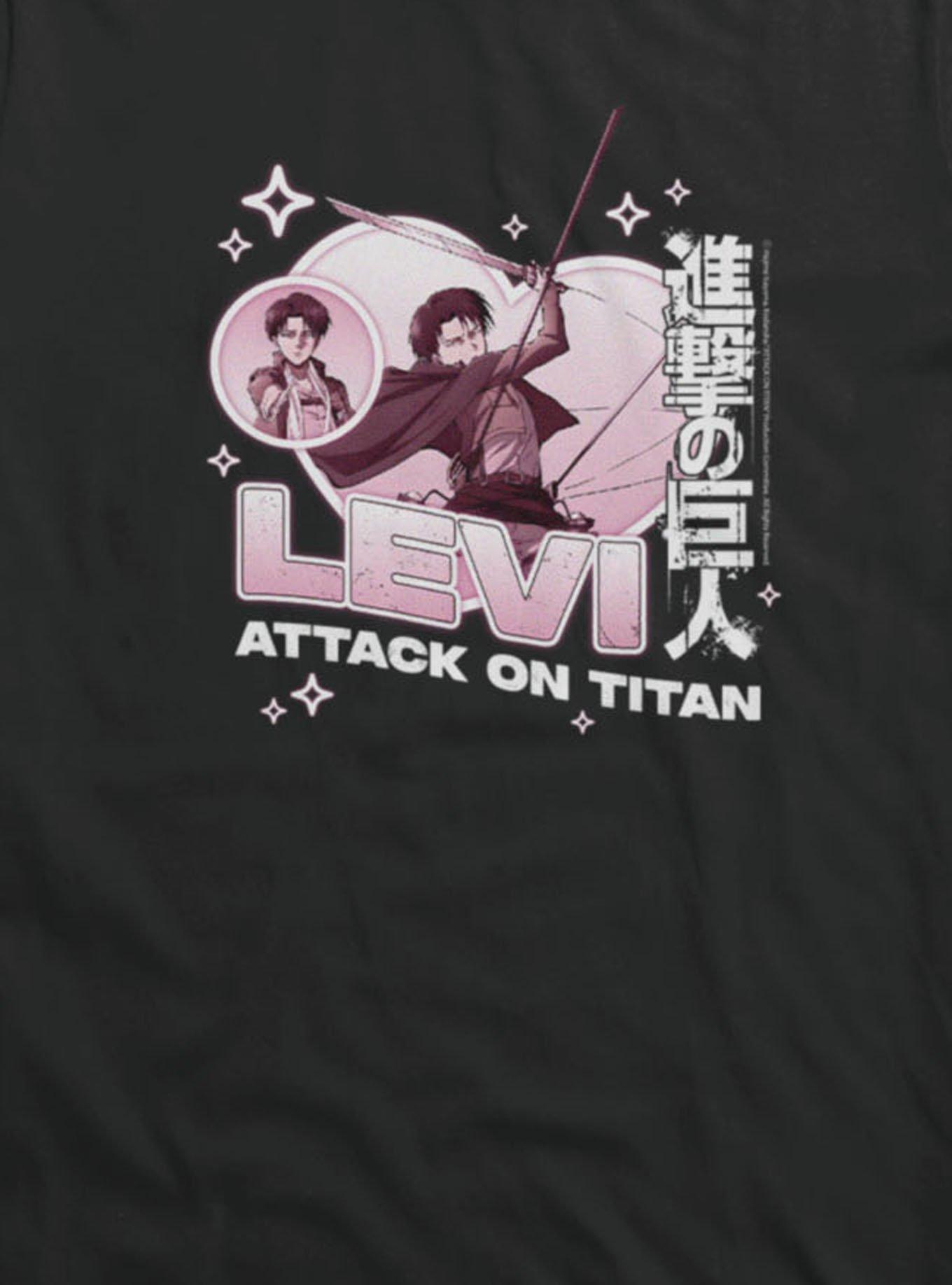 Attack On Titan Levi Pink Hearts Girls T-Shirt, , hi-res