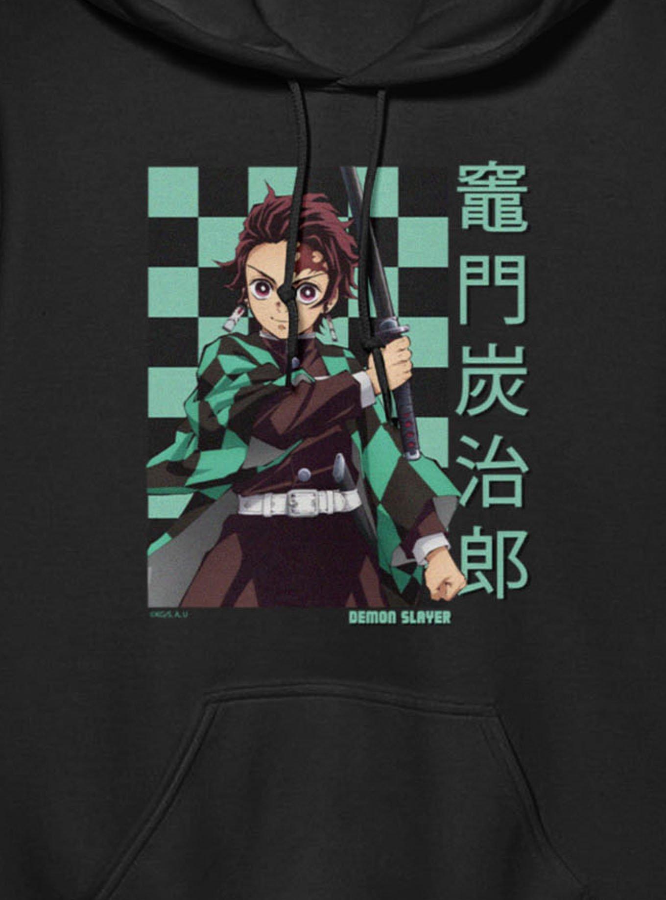 Demon Slayer Checkered Tanjiro Portrait Hoodie, , hi-res