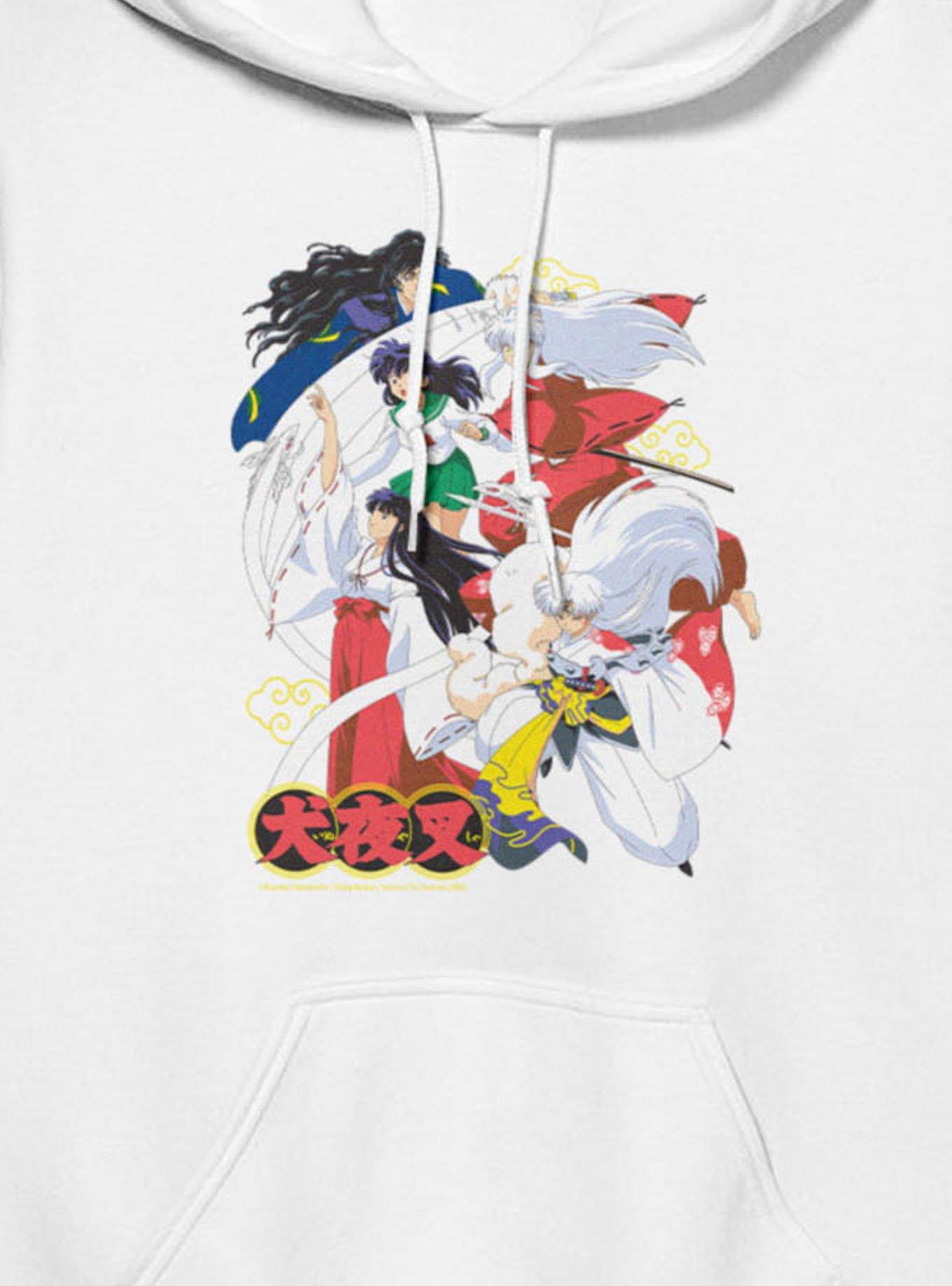InuYasha Kagome Demon Dogs Collage Hoodie, WHITE, alternate