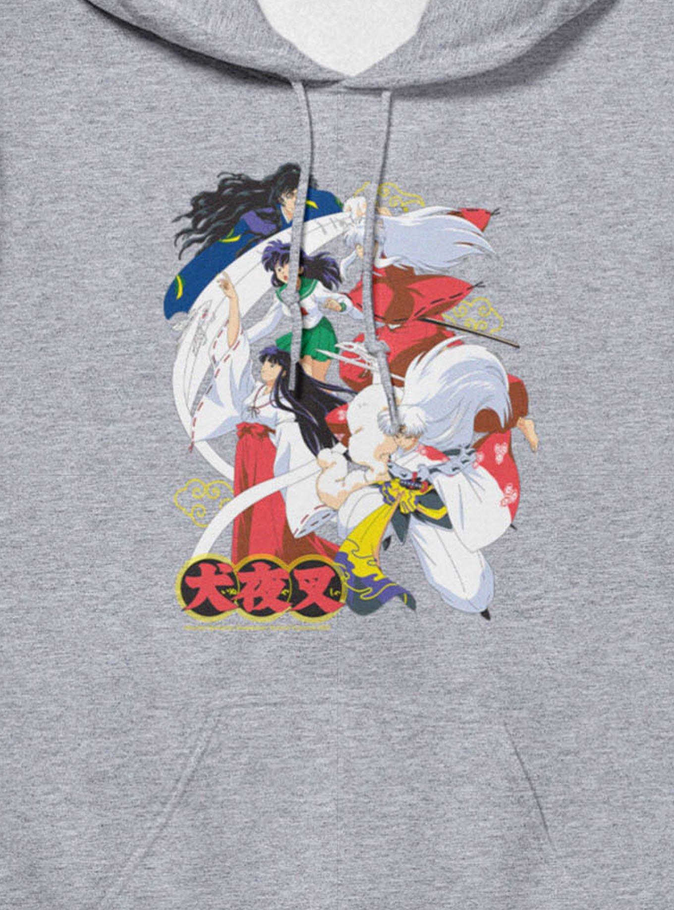 InuYasha Kagome Demon Dogs Collage Hoodie, SPORT GRAY, alternate
