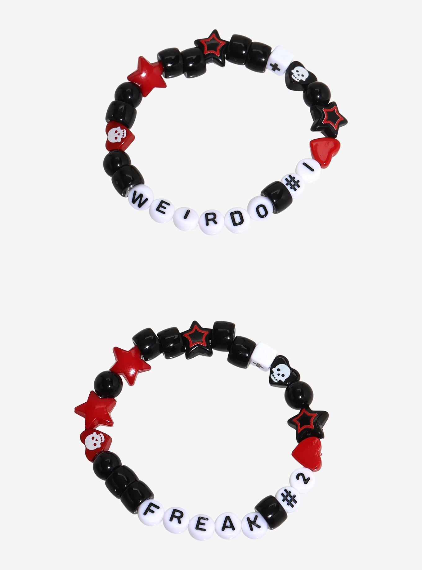 Weirdo & Freak Best Friend Bead Bracelet Set, , hi-res