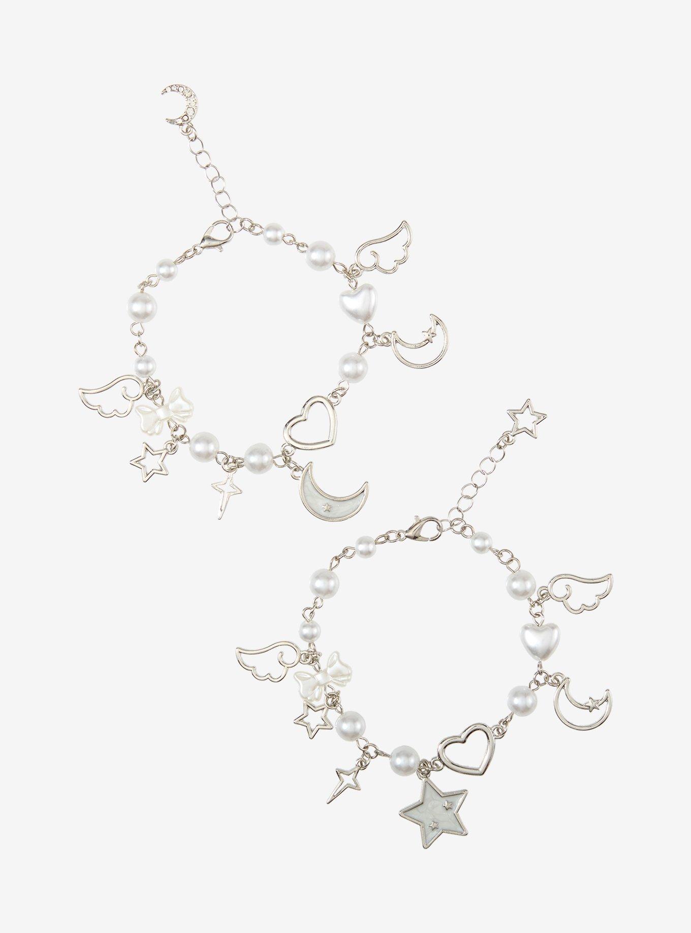 Sweet Society Celestial Pearl Best Friend Chain Bracelet Set, , hi-res