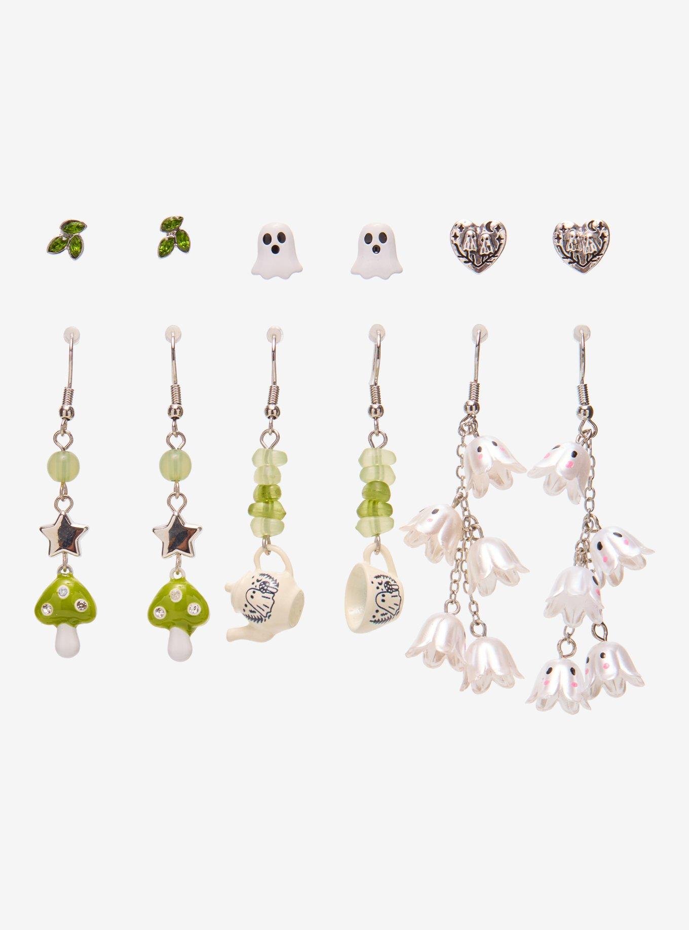 Thorn & Fable Ghost Teacup Earring Set, , hi-res