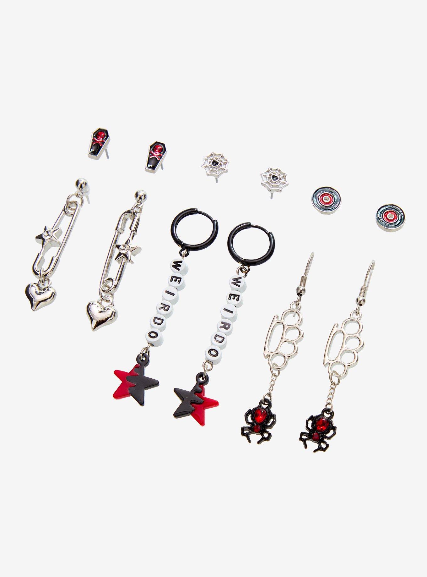 Emo Icons Earring Set, , alternate