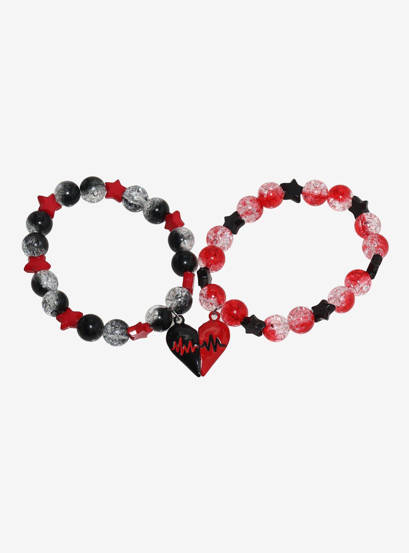Heartbeat Half Best Friend Bead Bracelet Set, , alternate