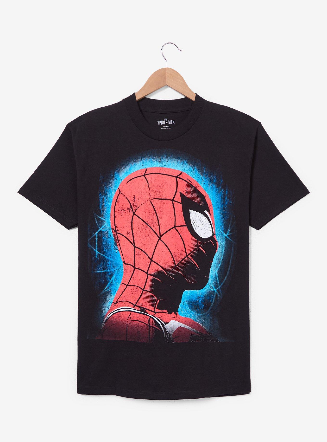 Marvel Spider-Man Mask Portrait T-Shirt - BoxLunch Exclusive, BLACK, alternate - view 3