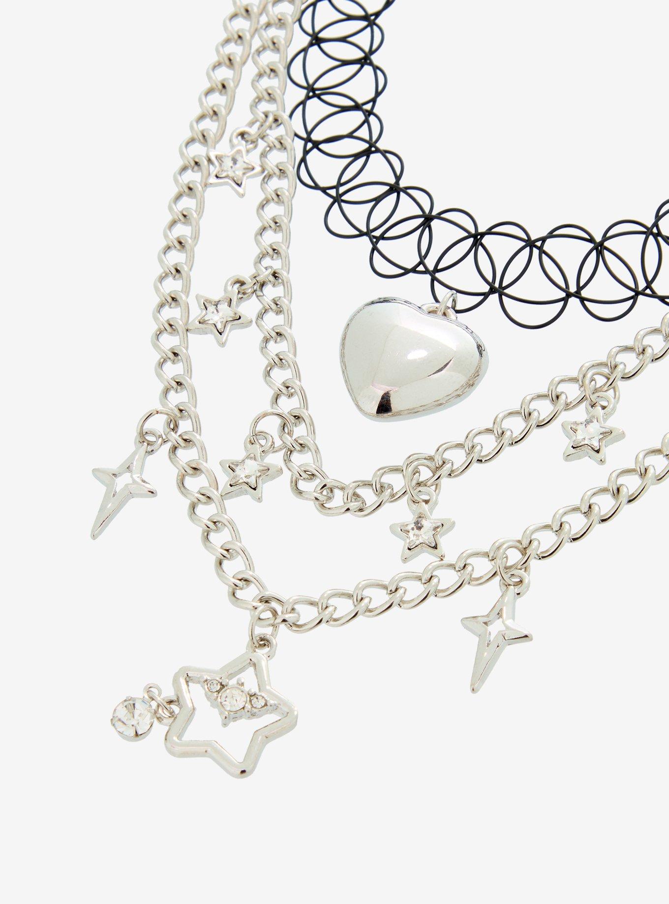Sweet Society Star Heart Choker Set, , alternate