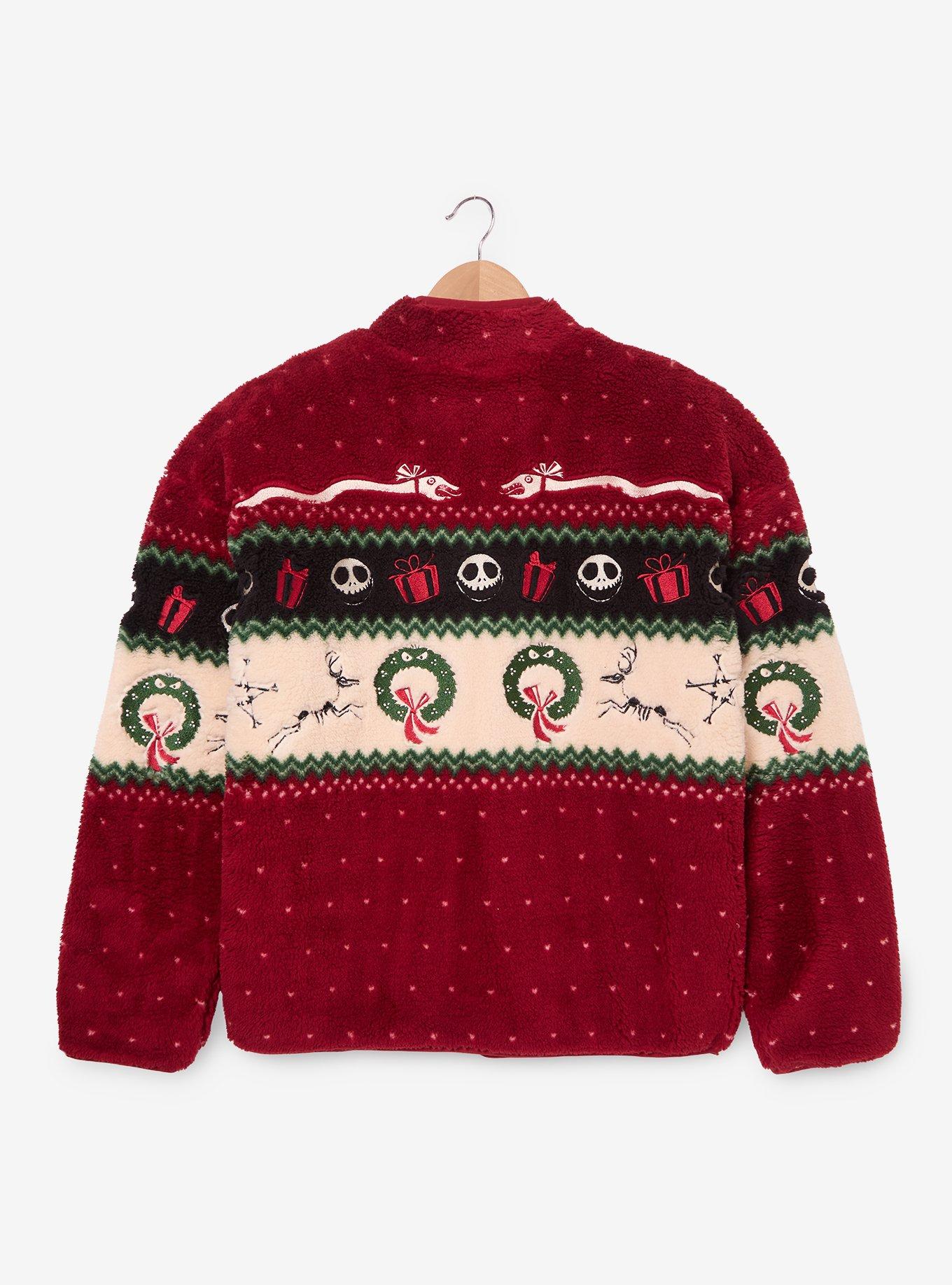 Disney The Nightmare Before Christmas Holiday Print Sherpa Jacket - BoxLunch Exclusive