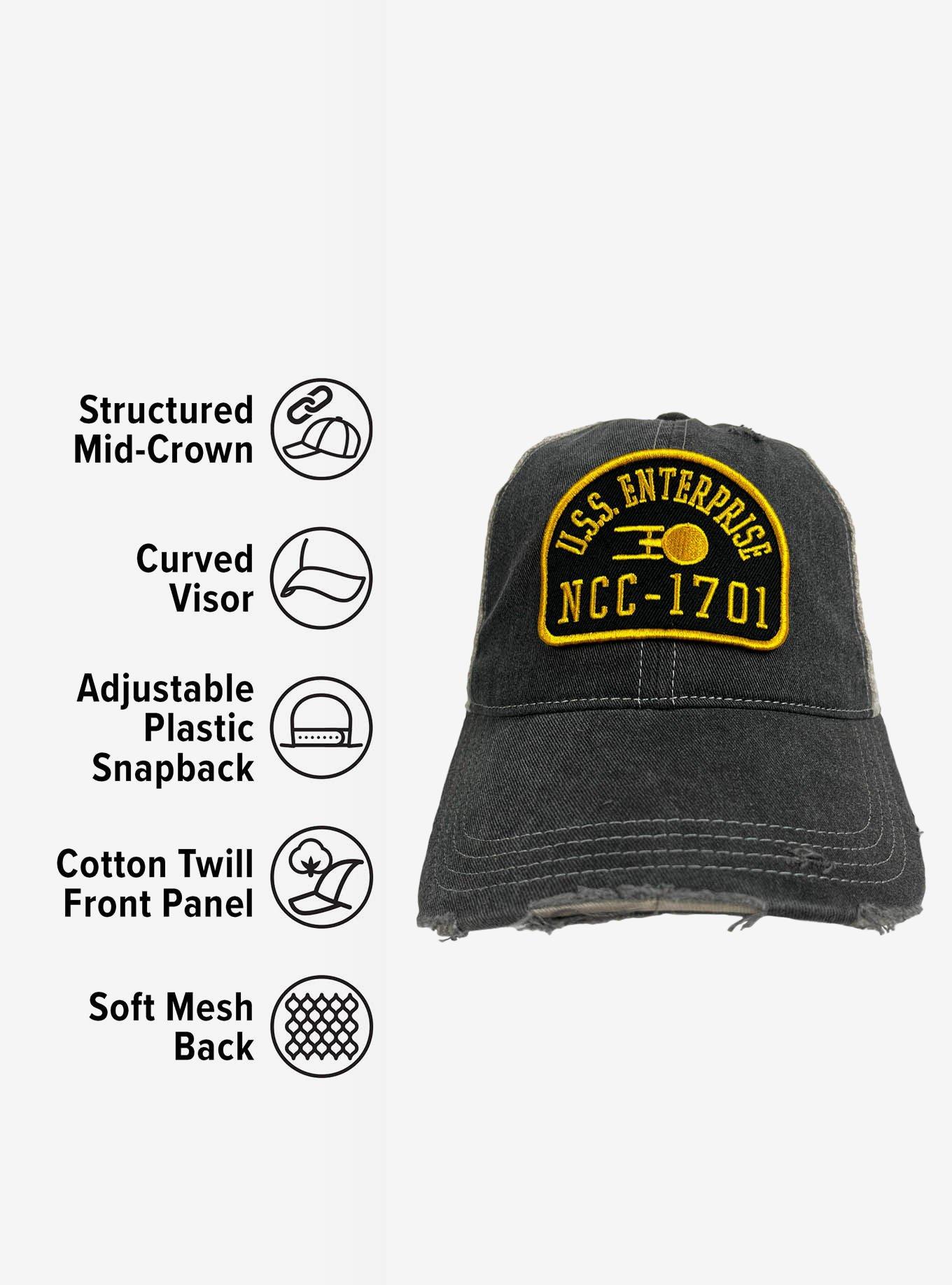 Star Trek TOS Enterprise Arch Vintage Trucker Cap, , alternate