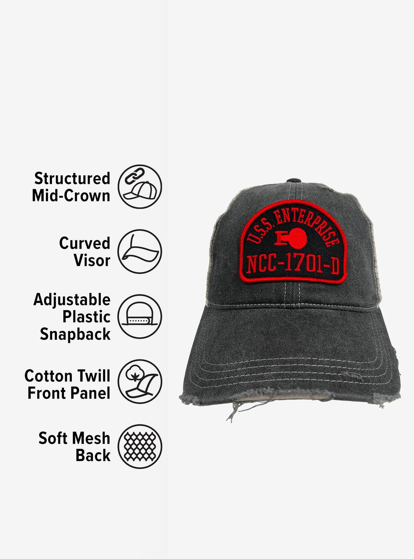 Star Trek Next Gen Enterprise Arch Vintage Trucker Cap, , alternate