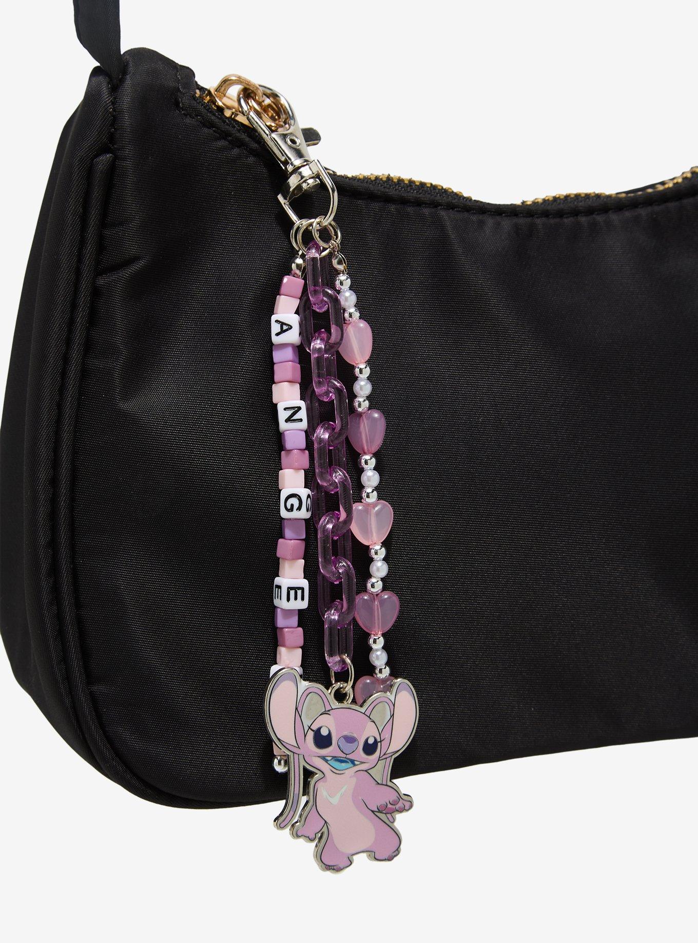 Disney Lilo & Stitch Beaded Angel Keychain, , hi-res