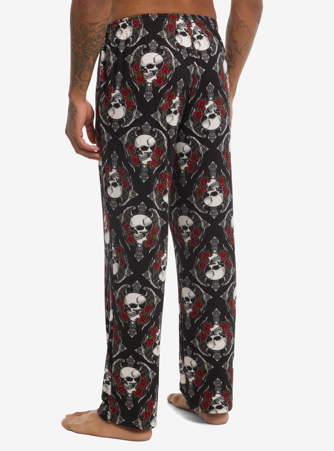 Skull & Rosses Pajama Pants, , hi-res