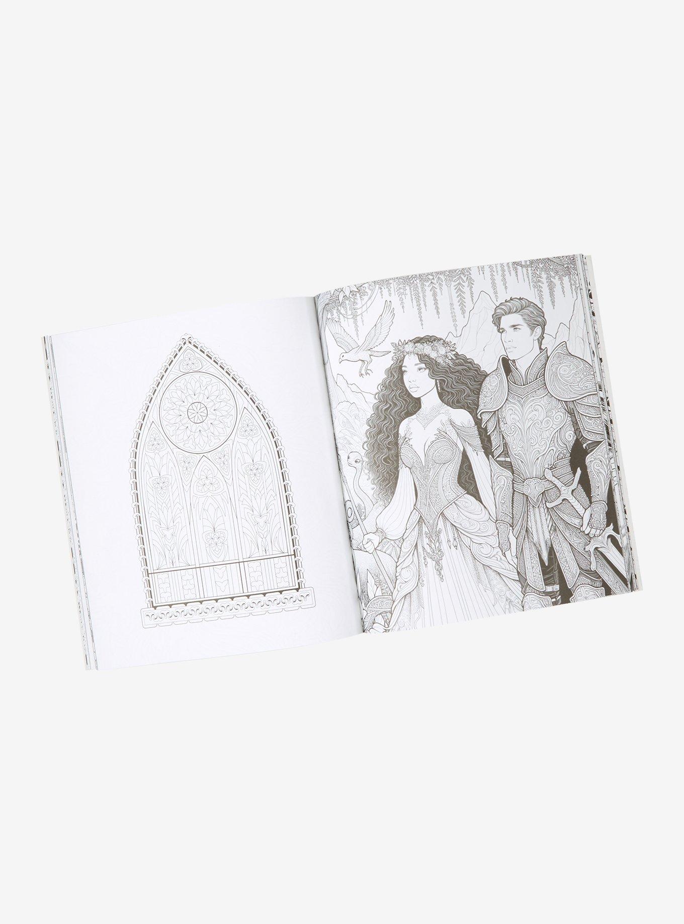 Enchanted Realms: A Romantasy Coloring Book, , hi-res