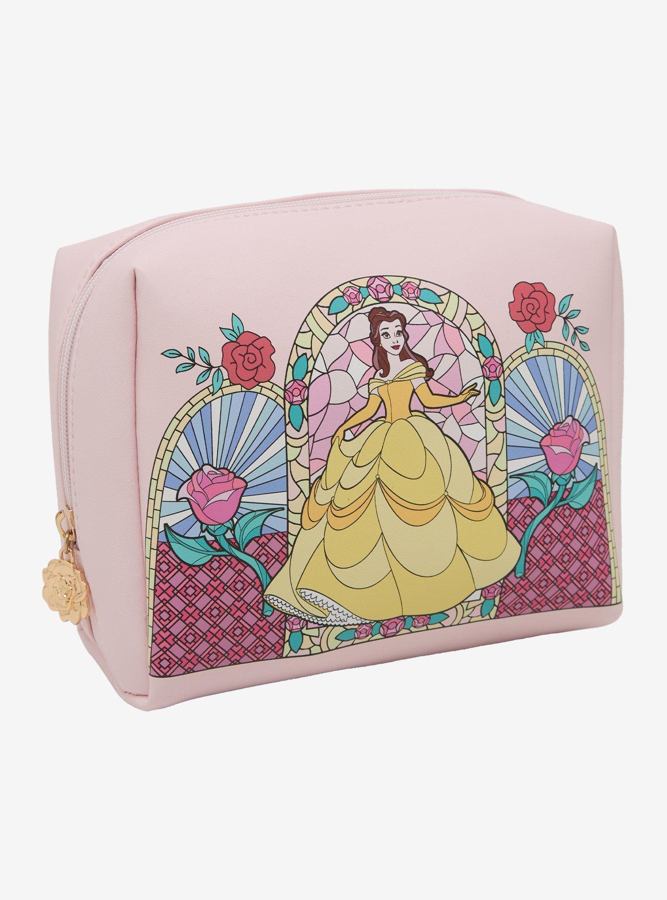 Disney Beauty and The Beast Belle Stained Glass Portrait Cosmetic Case - BoxLunch Exclusive, , hi-res