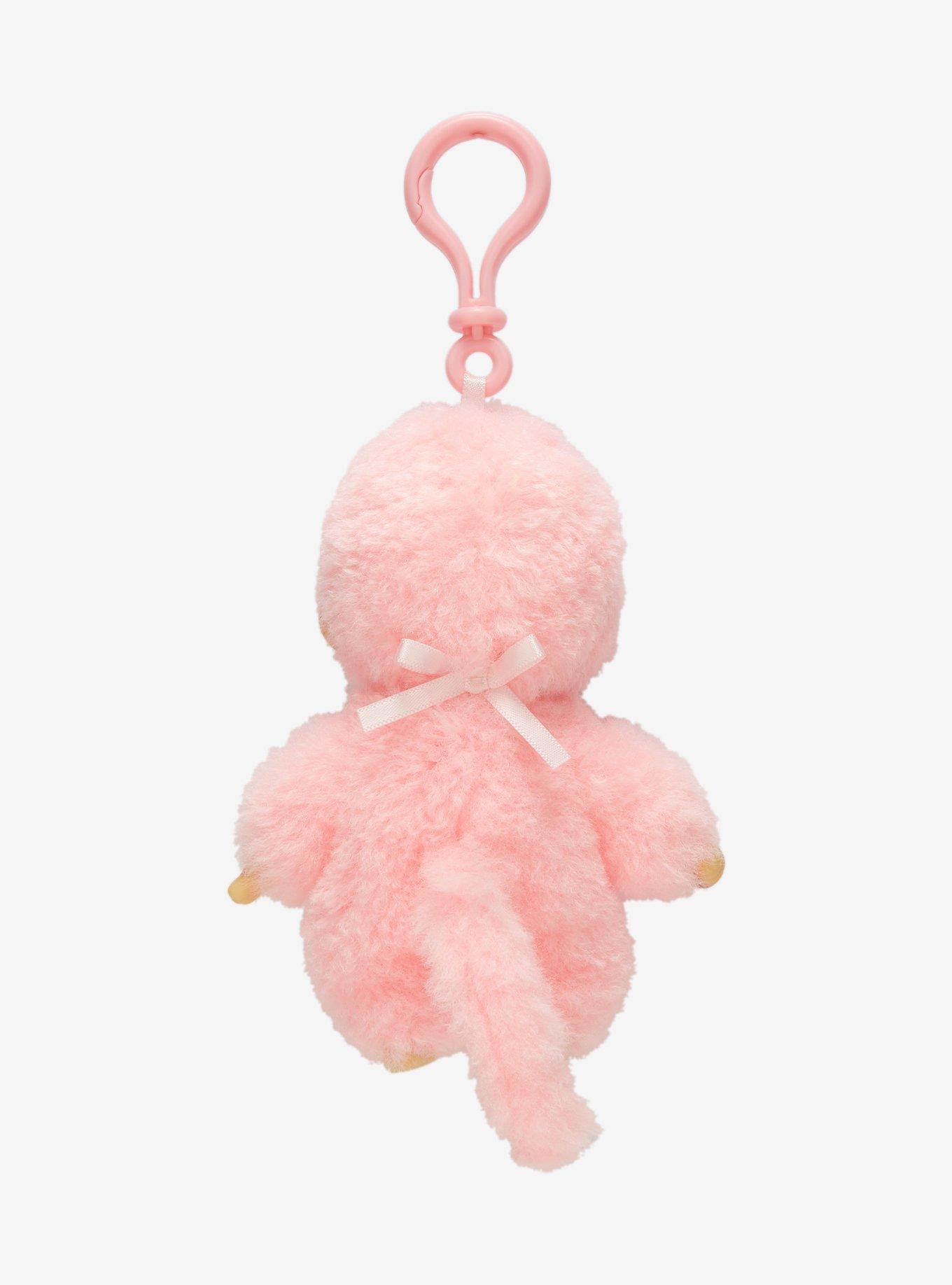 Monchhichi Pink Plush Bag Clip, , hi-res