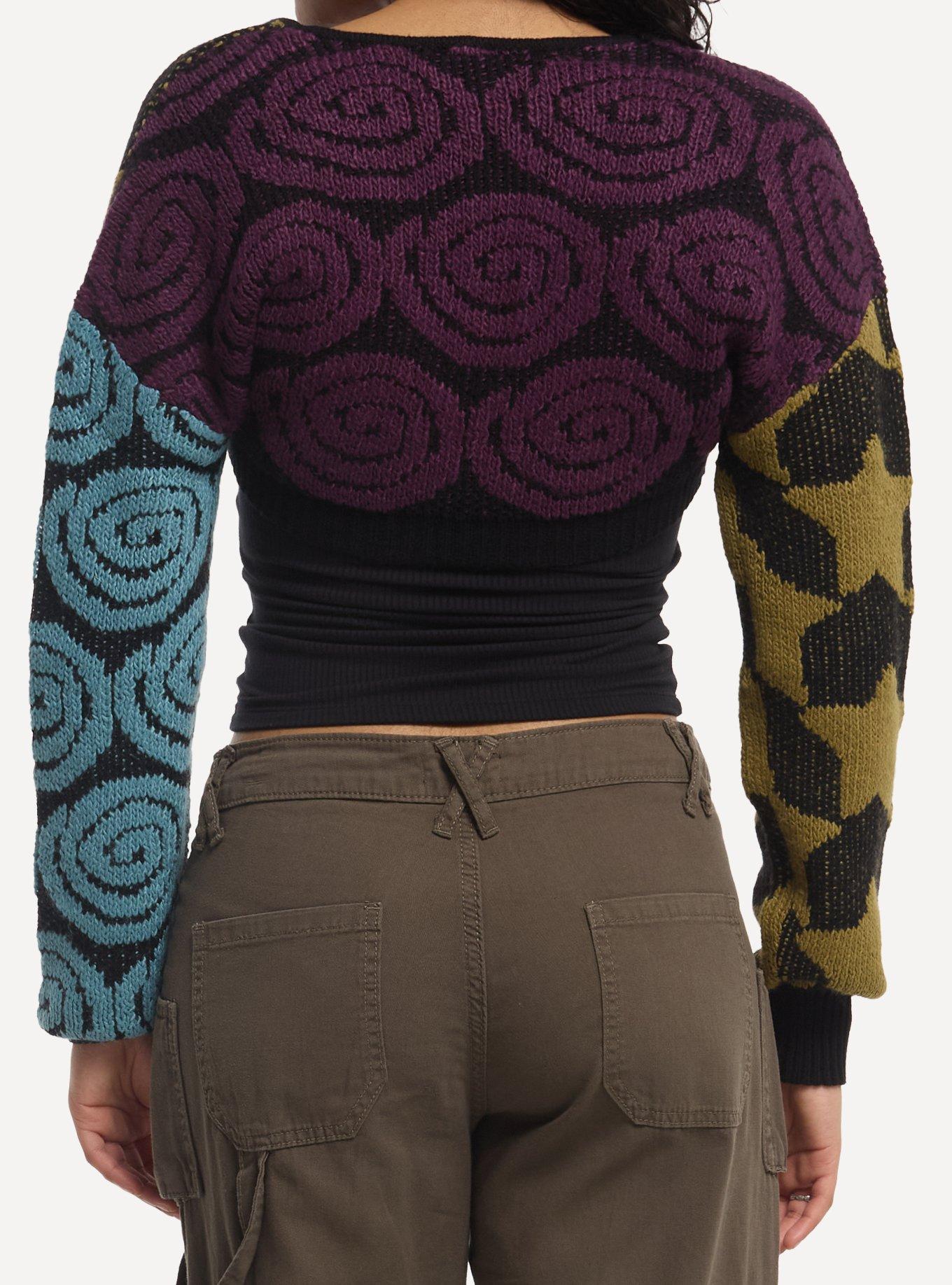 Thorn & Fable Stars & Swirls Girls Knit Shrug, MULTI, alternate - view 3