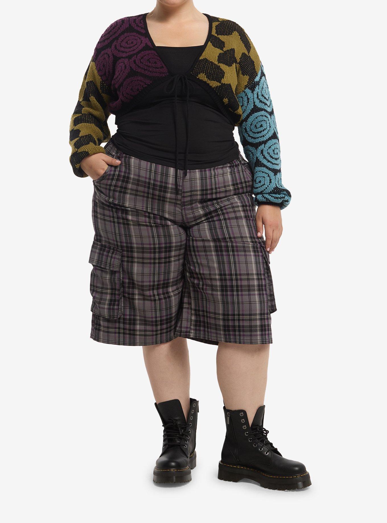 Thorn & Fable Stars & Swirls Girls Knit Shrug Plus Size, , hi-res