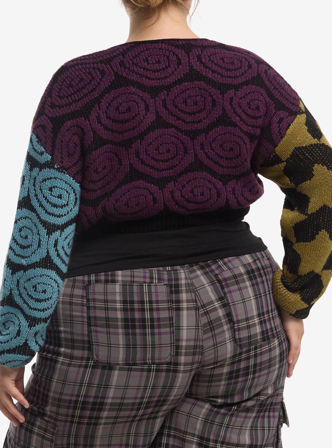 Thorn & Fable Stars & Swirls Girls Knit Shrug Plus Size, MULTI, alternate - view 3