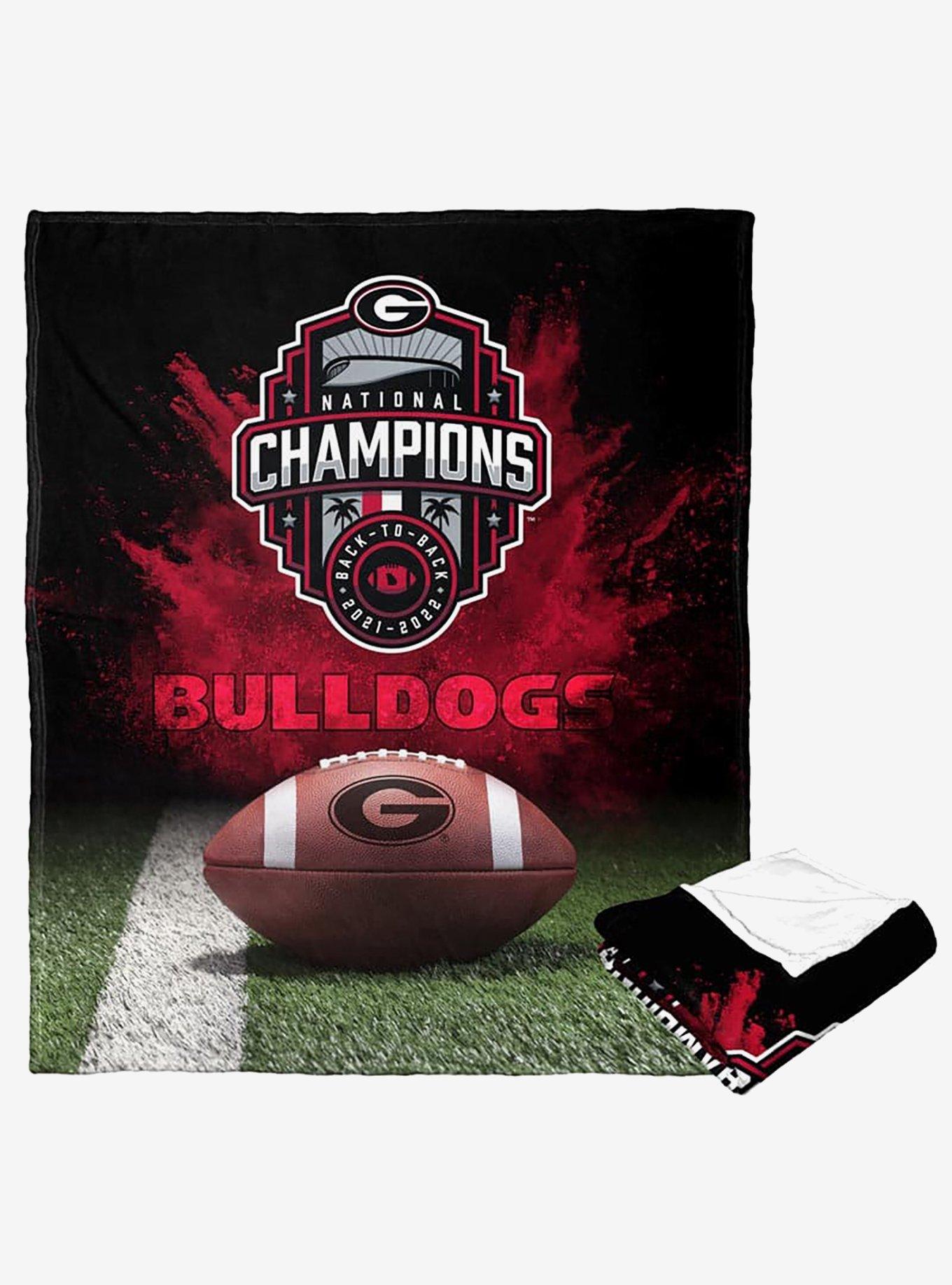 NCAA Georgia Bulldogs 2022 National Football Champions Silk Touch Throw Blanket, , hi-res