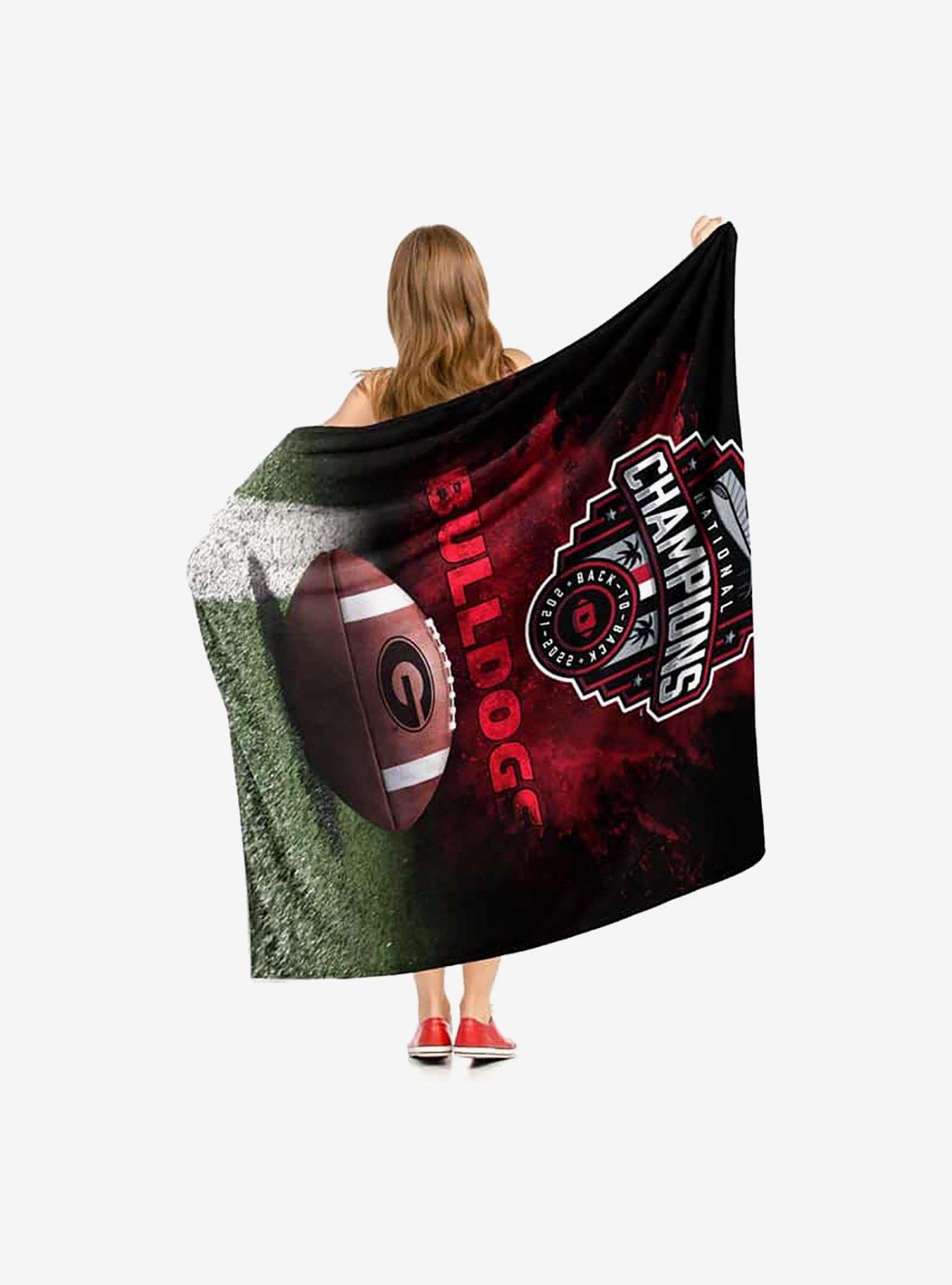 NCAA Georgia Bulldogs 2022 National Football Champions Silk Touch Throw Blanket, , alternate