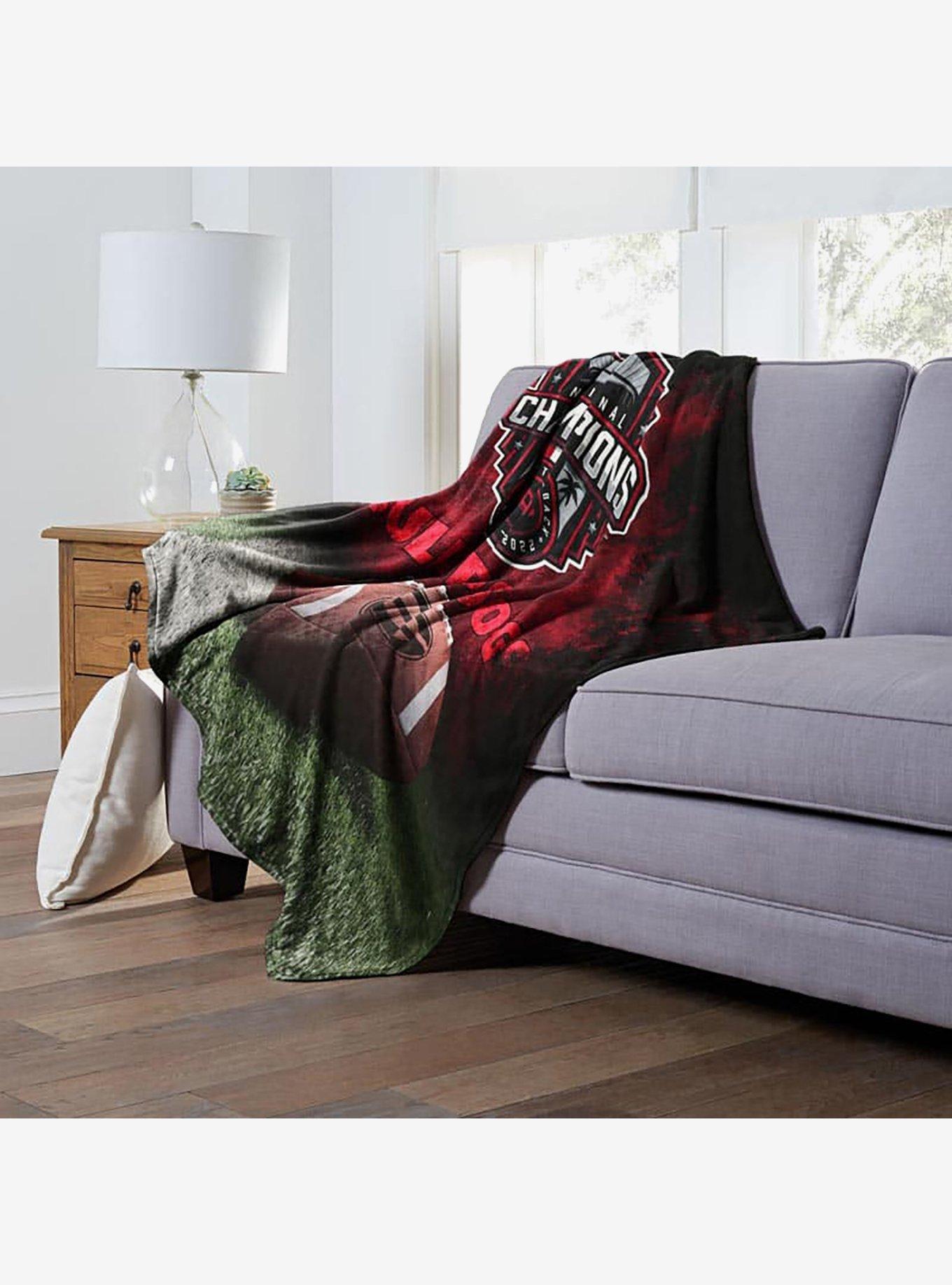 NCAA Georgia Bulldogs 2022 National Football Champions Silk Touch Throw Blanket, , alternate