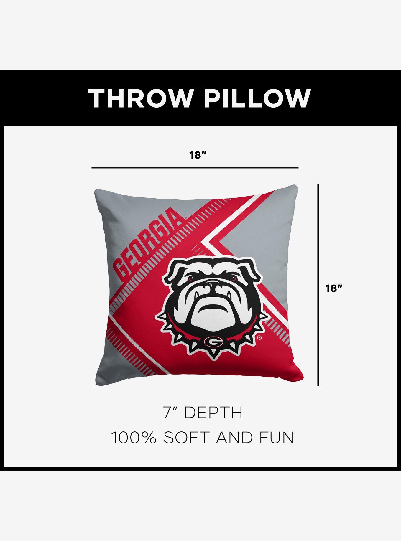NCAA Georgia Bulldogs Pulsewave Throw Pillow
