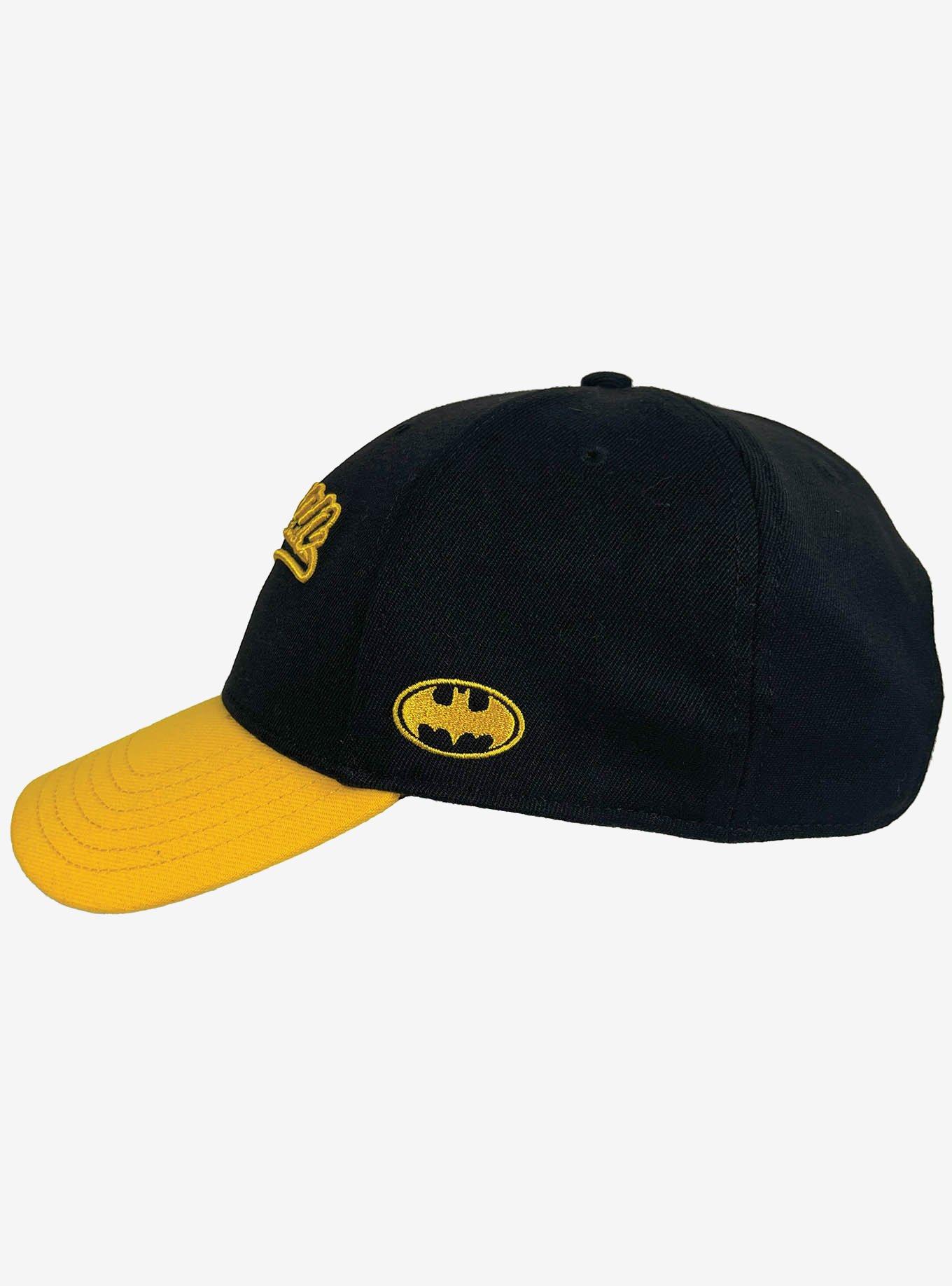 DC Comics Batman Tail 6 Panel Structured Strech Fit Dad Cap, , alternate