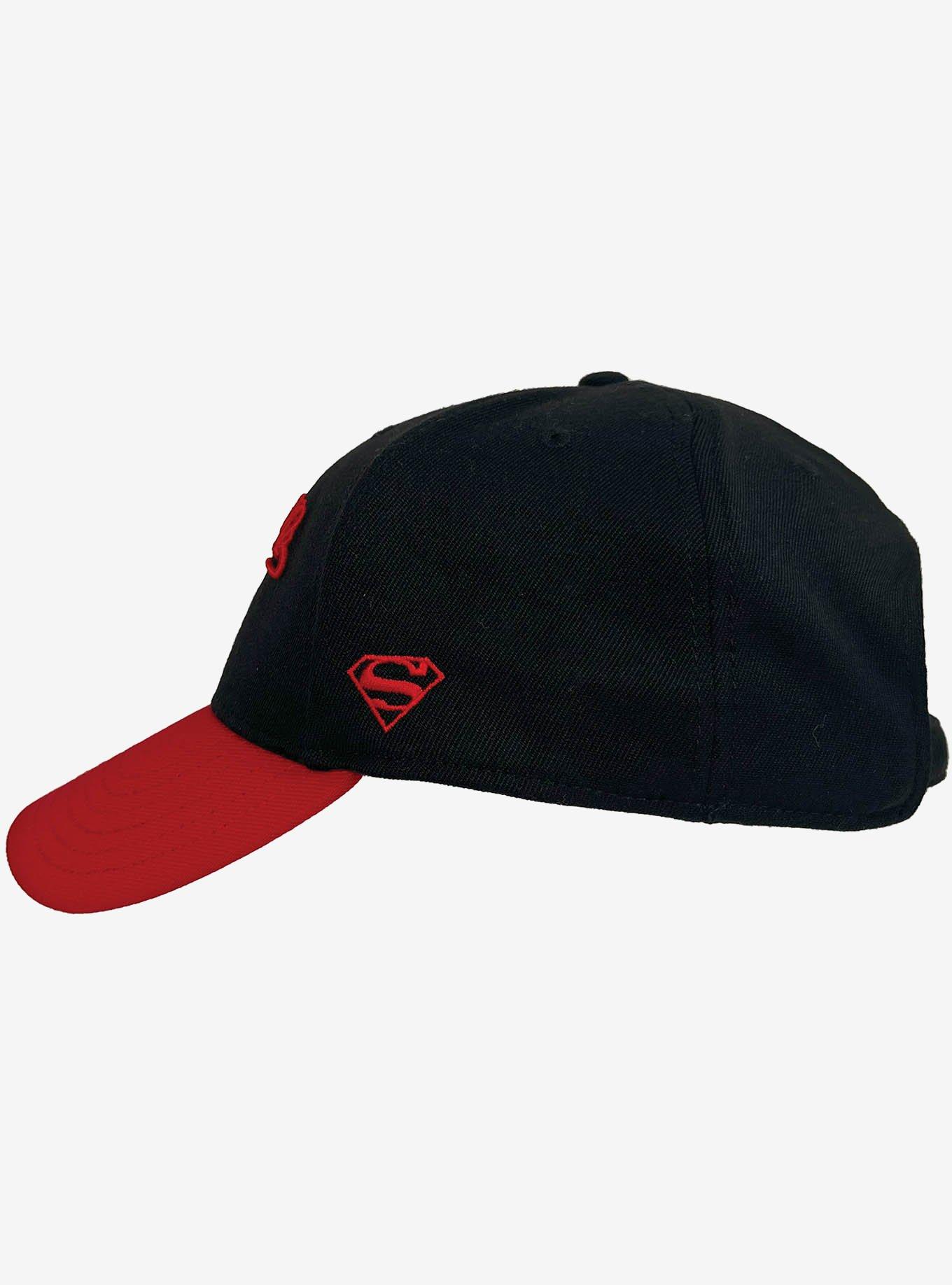 DC Comics Superman Tail 6 Panel Structured Strech Fit Dad Cap, , alternate