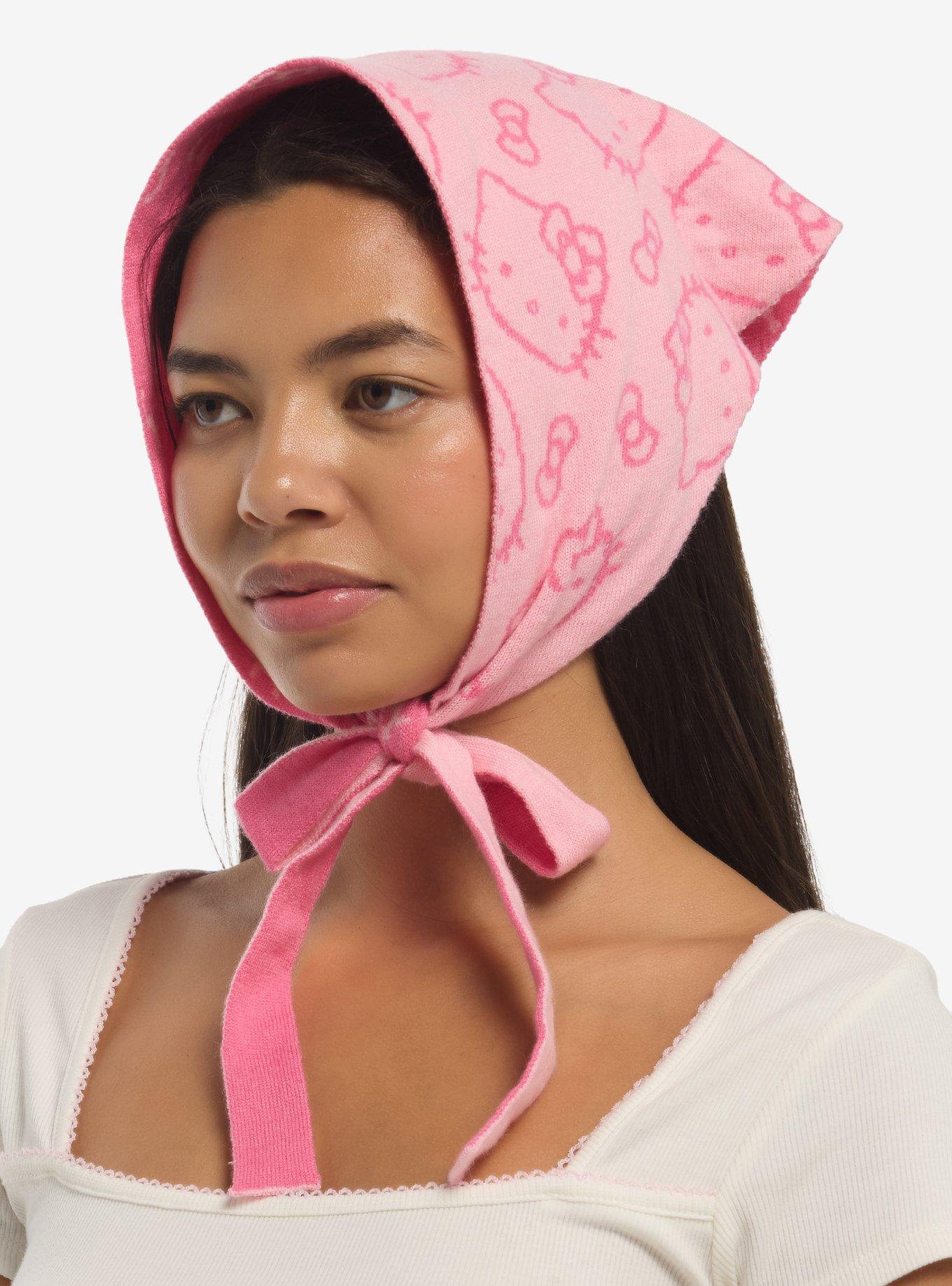 Hello Kitty Pink Knit Hair Scarf, , alternate - view 3