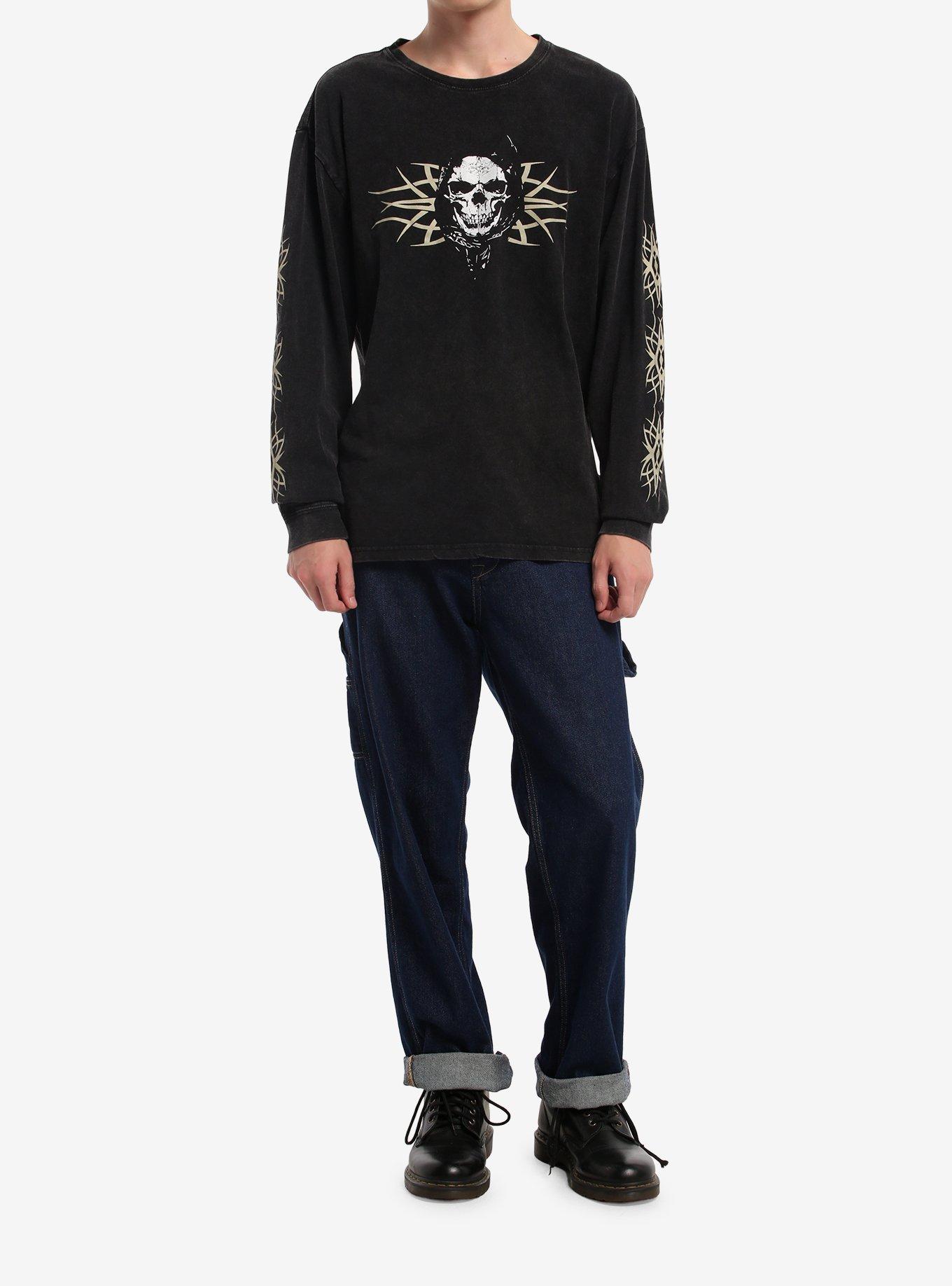 Skull Cyber Sigil Long-Sleeve T-Shirt, , hi-res