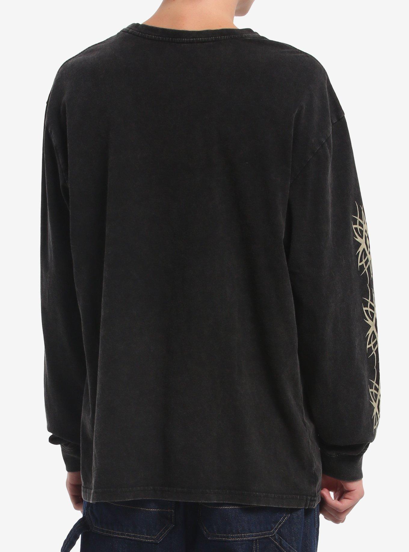Skull Cyber Sigil Long-Sleeve T-Shirt, BLACK, alternate - view 3