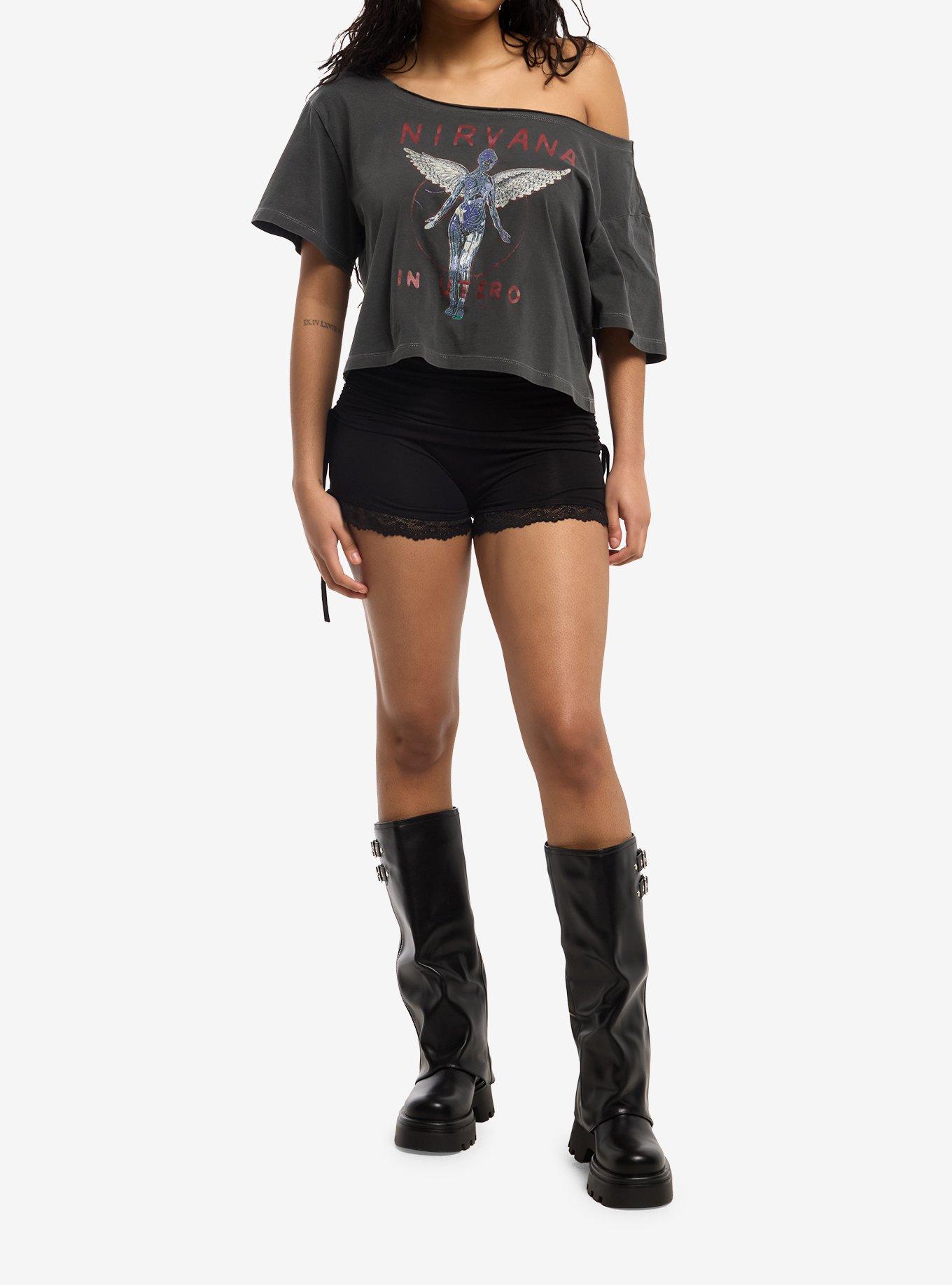 Nirvana In Utero Girls Off-Shoulder T-Shirt, , hi-res