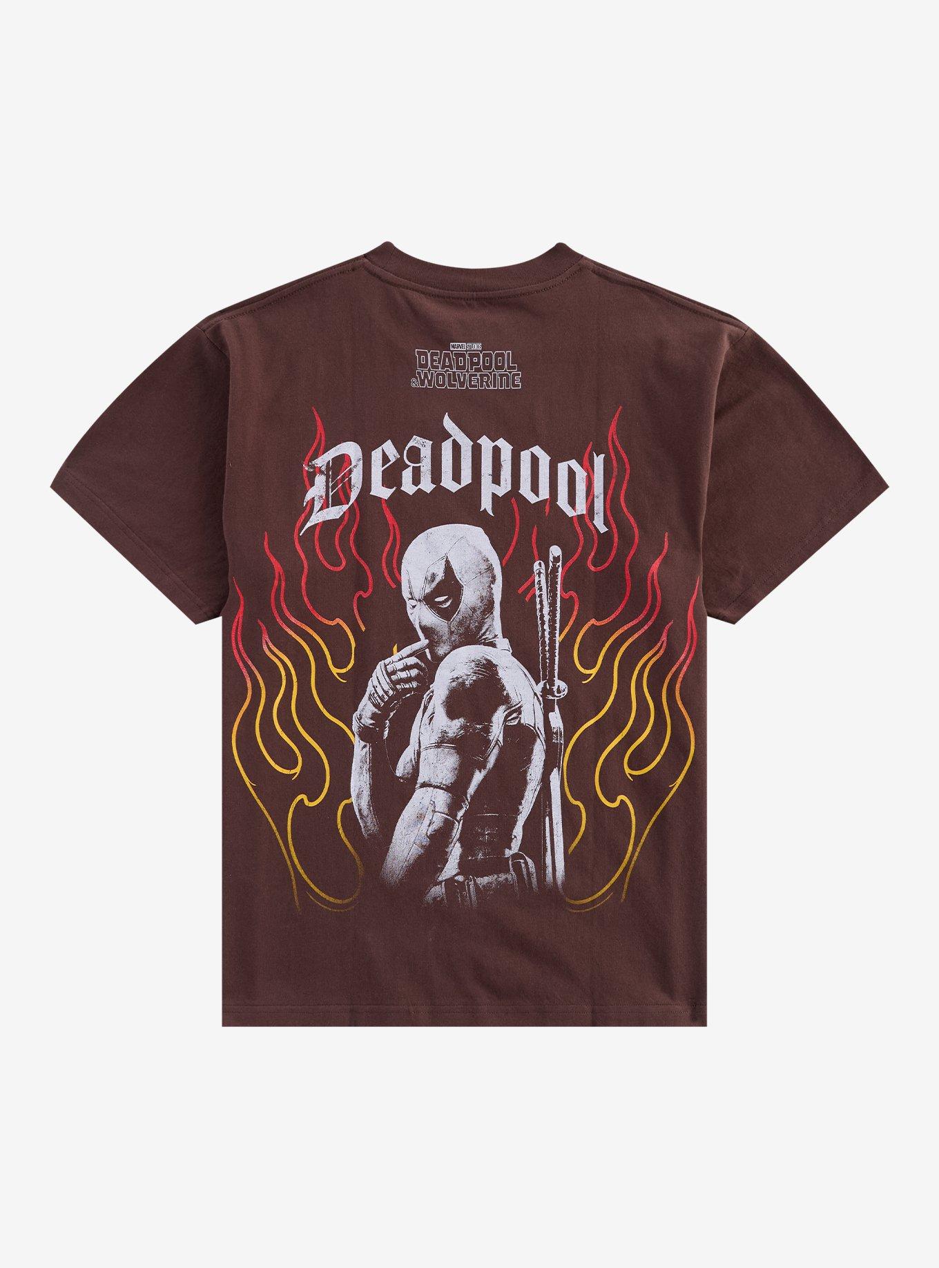 Marvel Deadpool & Wolverine Deadpool Flames T-Shirt, , hi-res