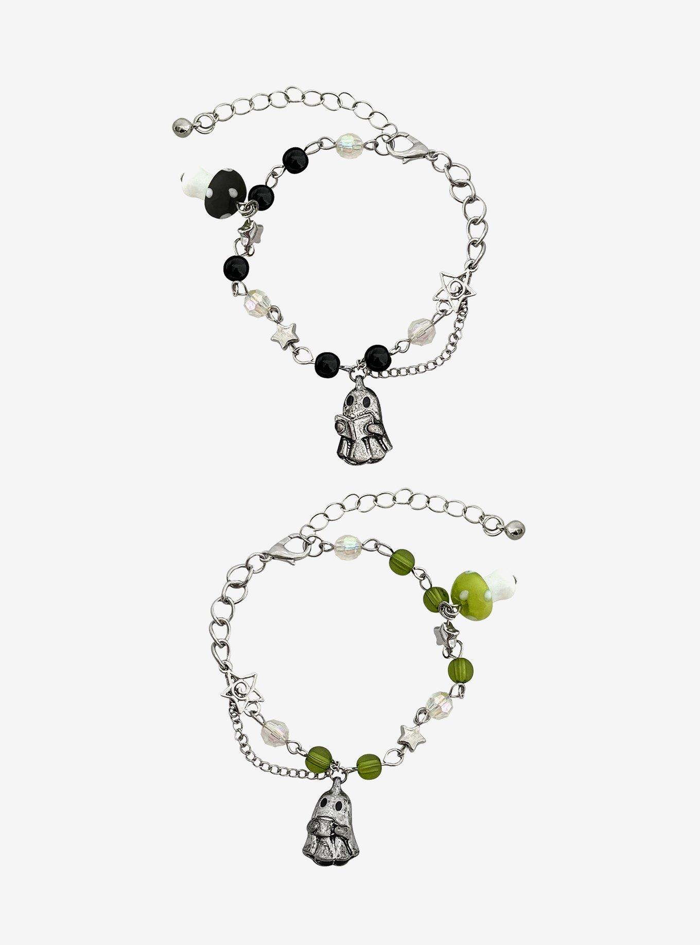 Thorn & Fable Cozy Ghost Best Friend Chain Bracelet Set, , hi-res