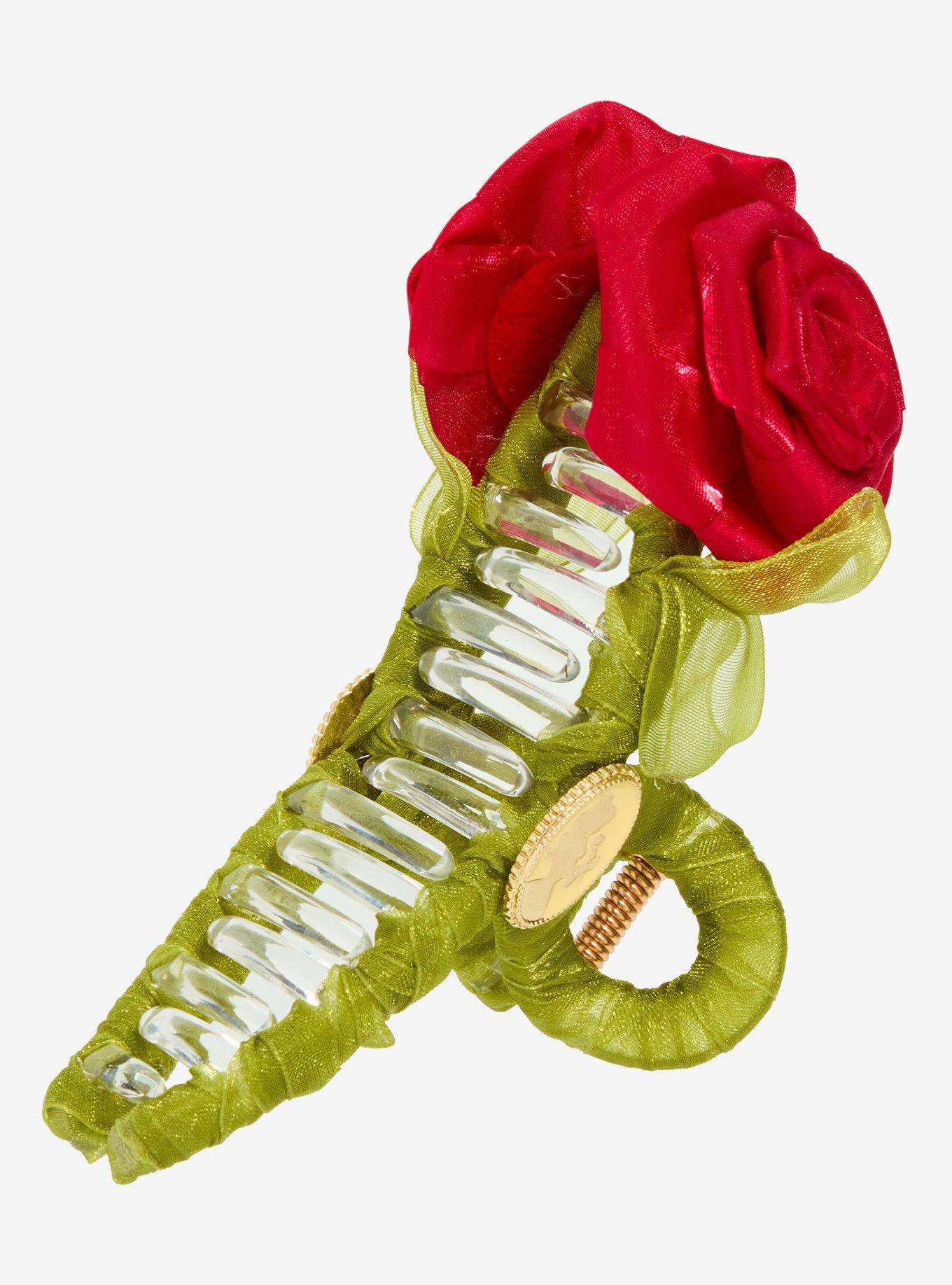 Disney Beauty and The Beast Ribbon Rose Claw Clip - BoxLunch Exclusive